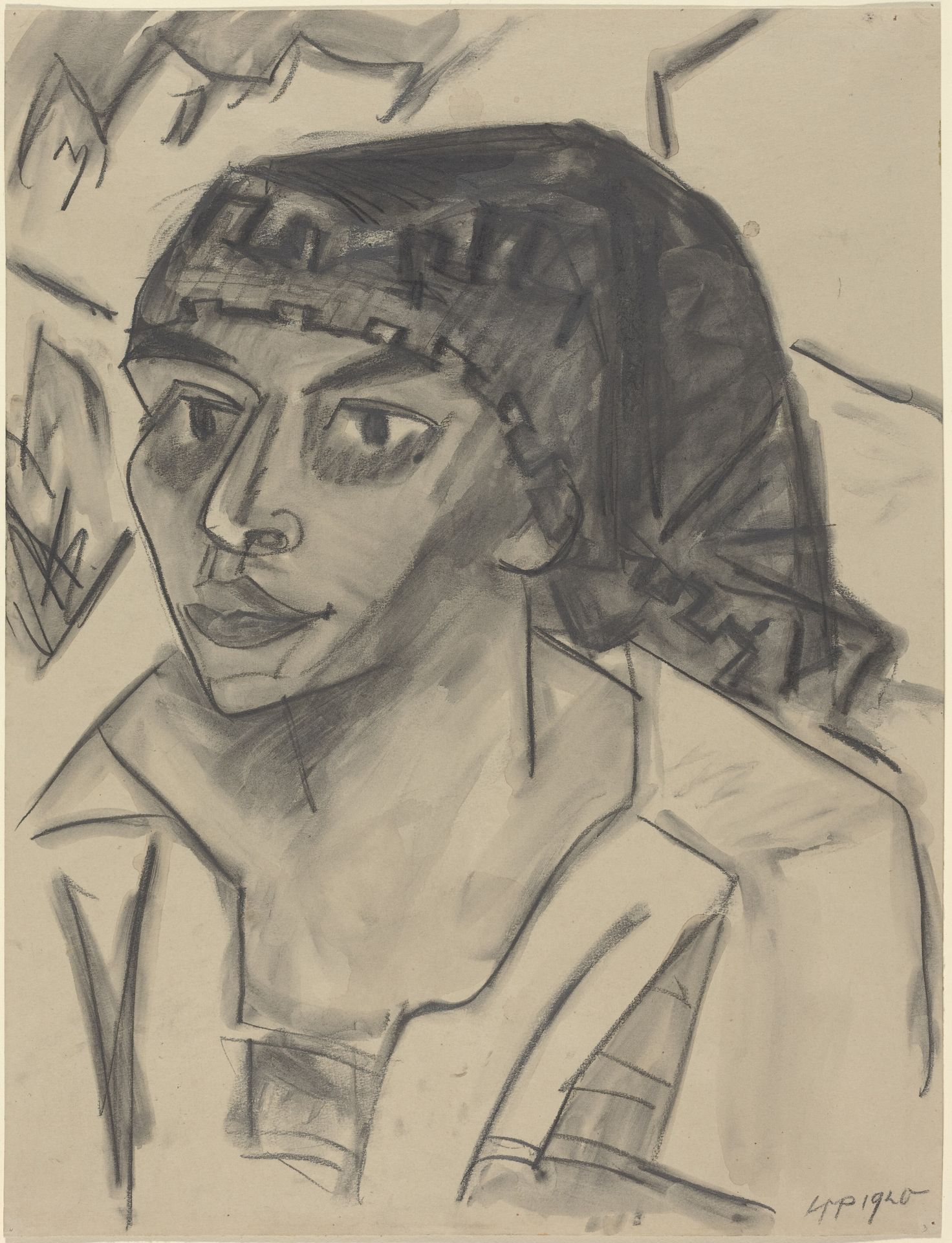 Head of a Woman by Max Pechstein