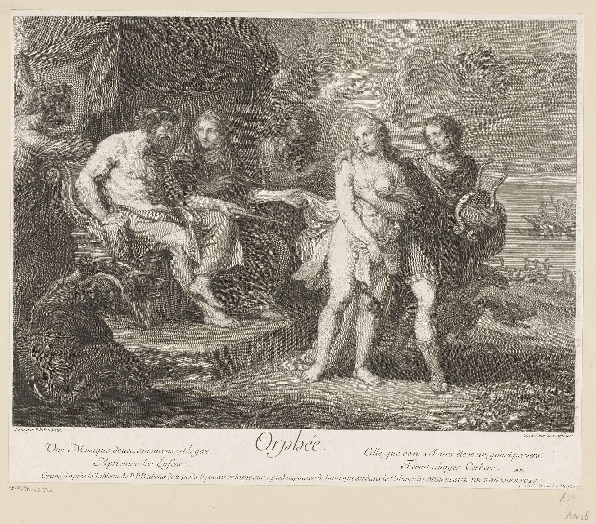 Orpheus en Eurydice by Louis Desplaces