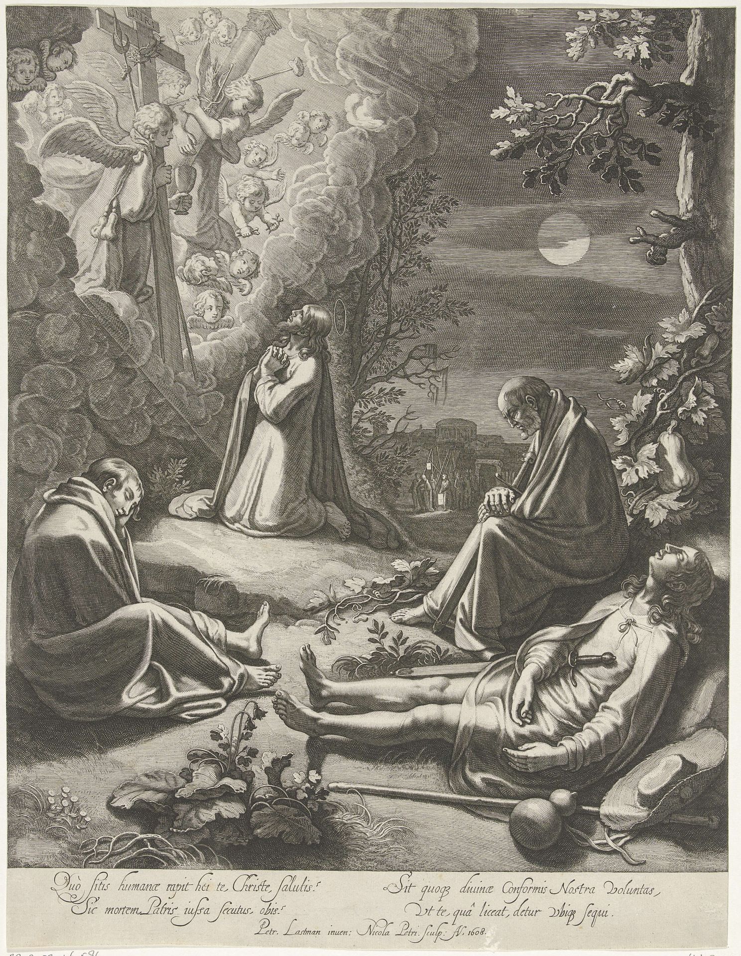 Christus op de Olijfberg by Nicolaes Lastman
