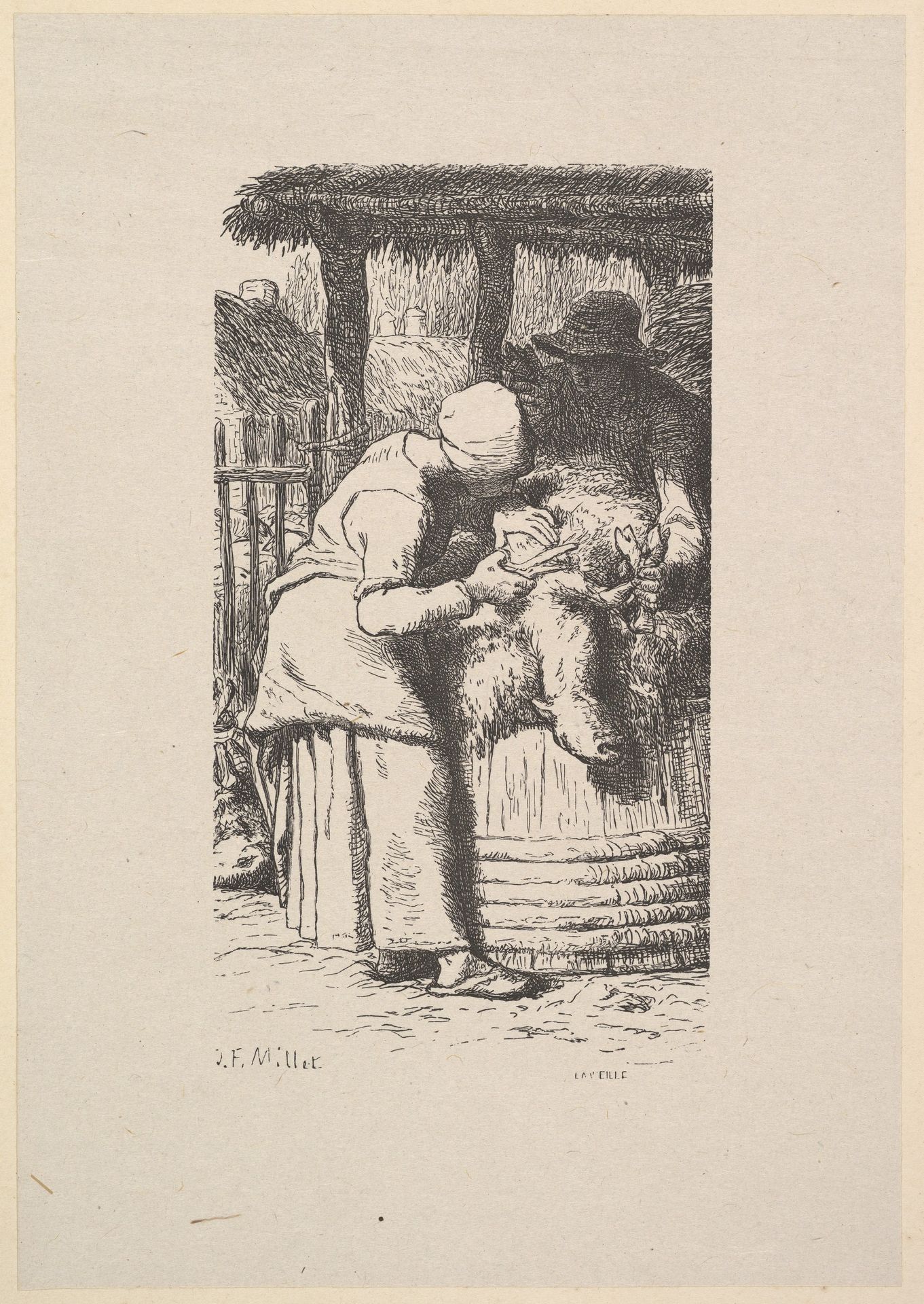 Sheepshearing by Jean-François Millet