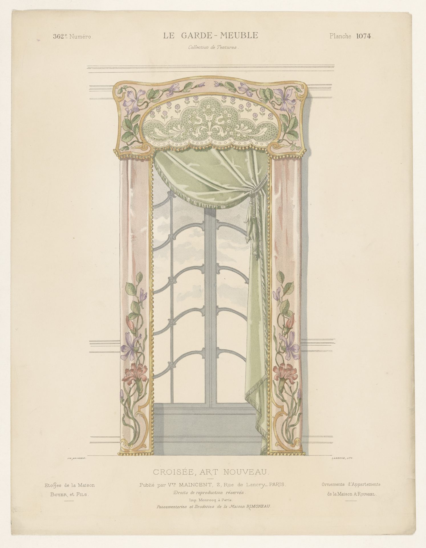Venster met gordijnen by Léon Laroche