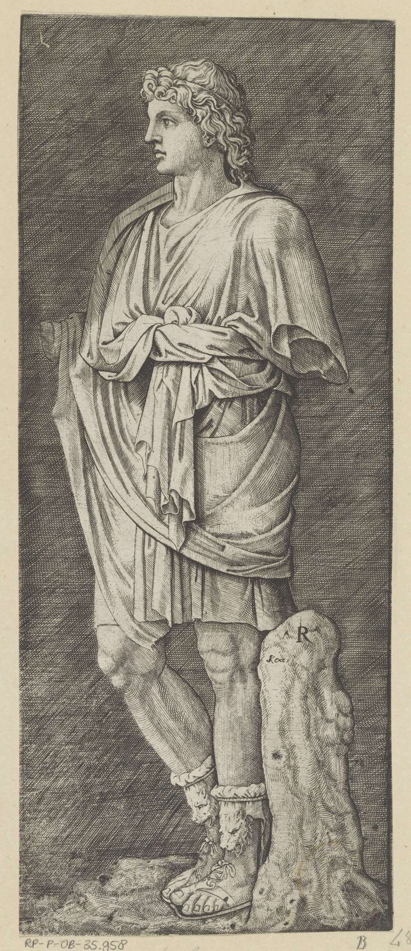 Antiek beeld van geklede man by Marco Dente