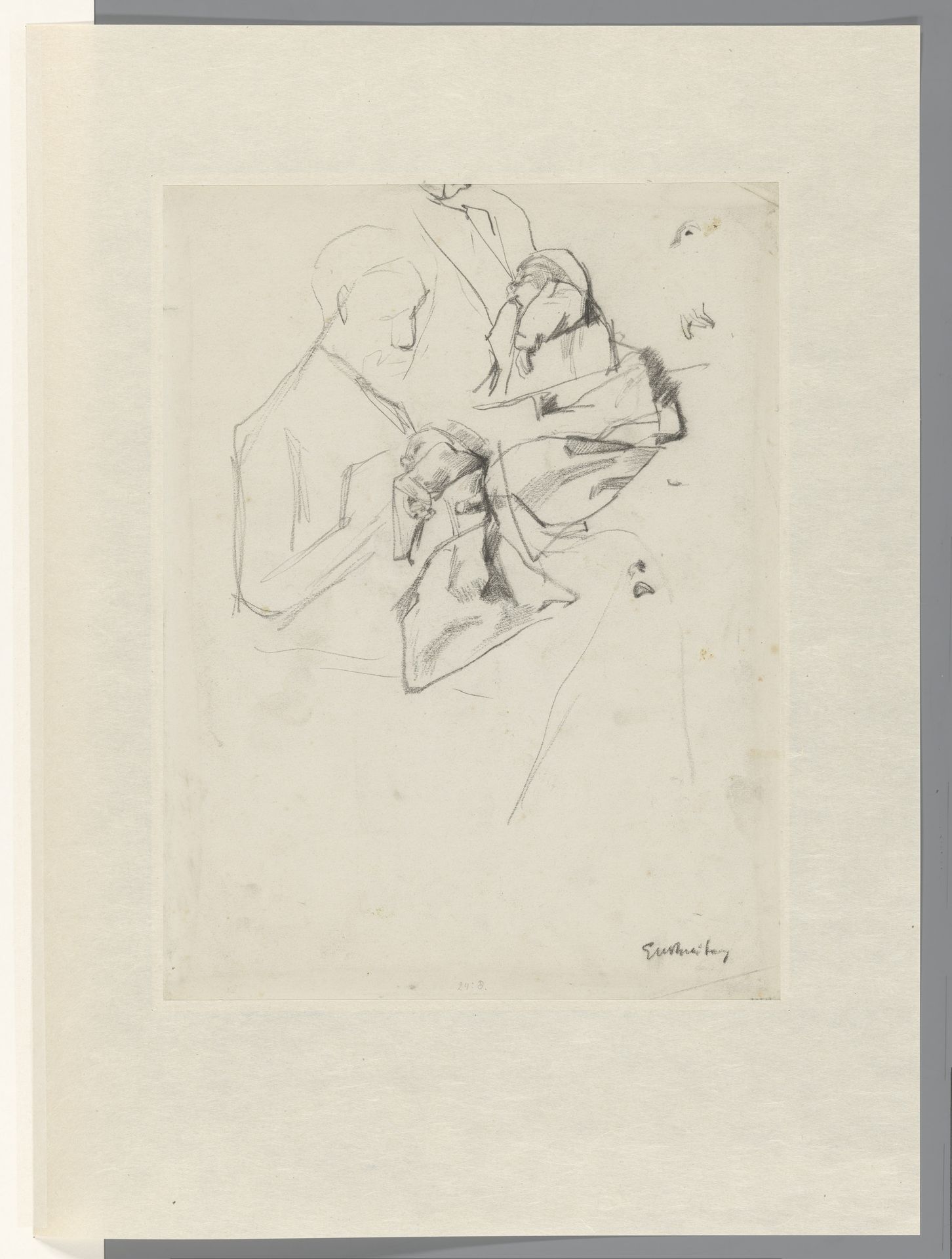 Schets van een persoon met een kind by George Hendrik Breitner