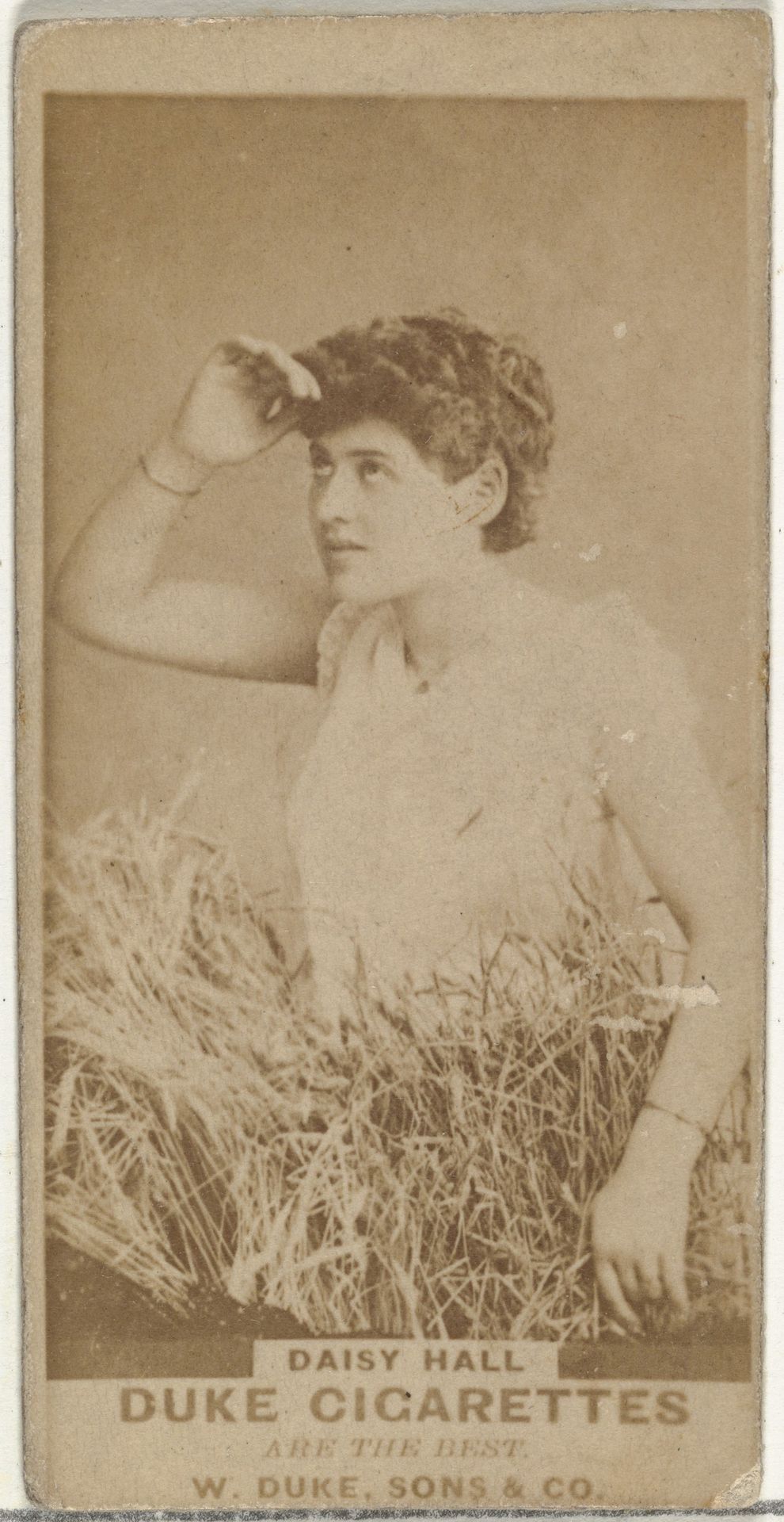 Daisy Hall, from the Actors and Actresses series (N145-7) issued by Duke Sons & Co. to promote Duke Cigarettes by W. Duke, Sons & Co.