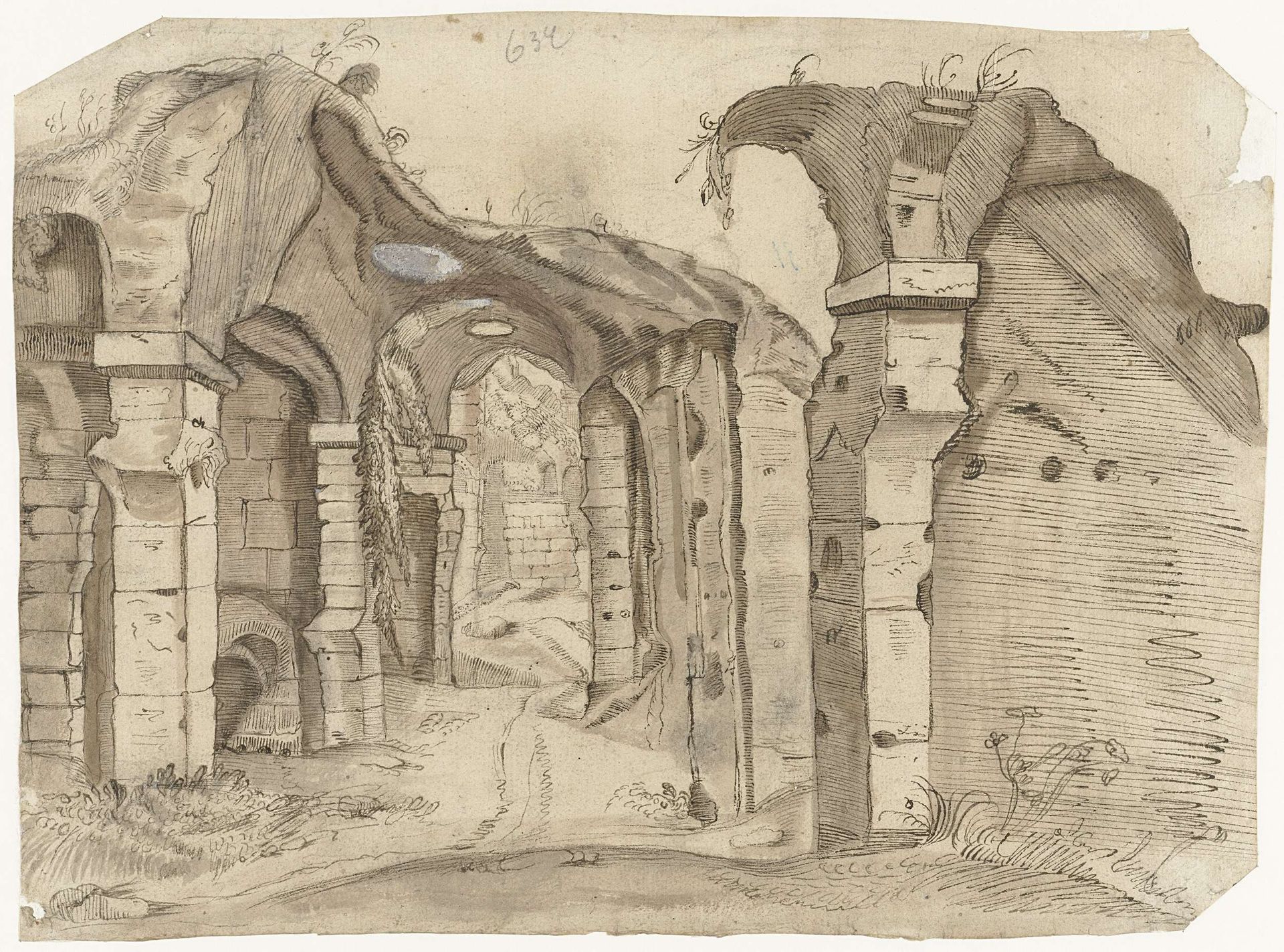 Paadje door het Colosseum, Rome by Moses ter Borch