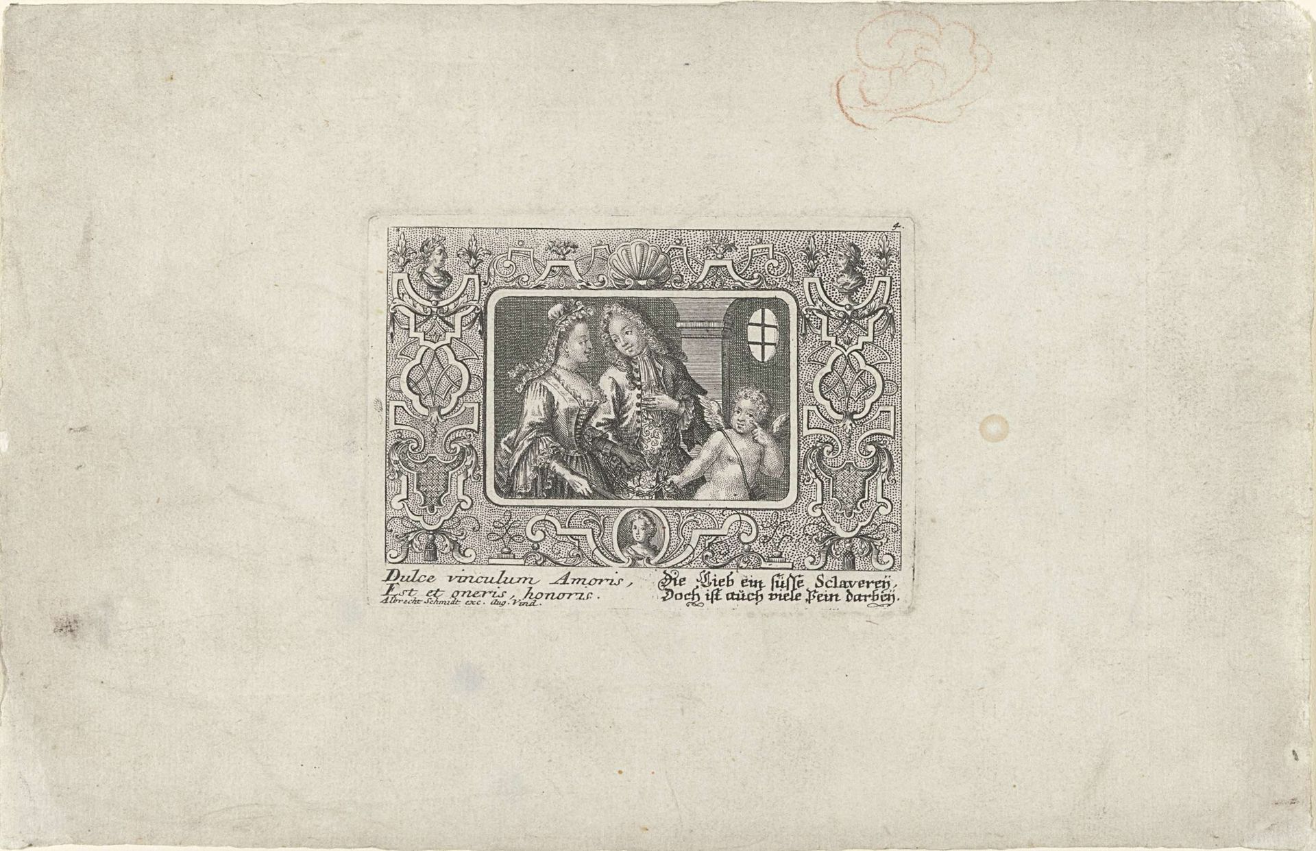 Amor voert een geketend liefdespaar mee by Elias Baeck
