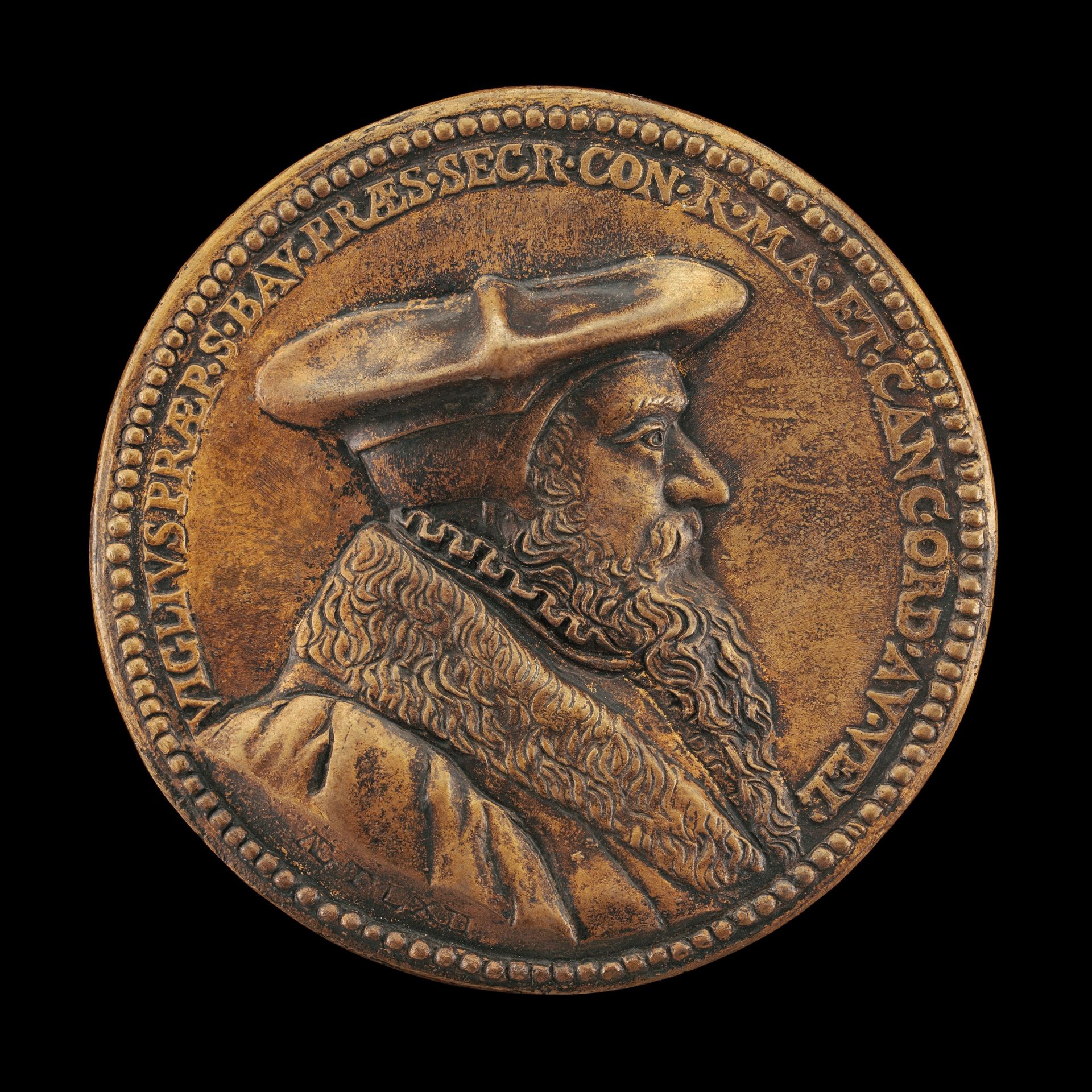 Viglius van Aytta of Zuichem, 1507-1577, Lawyer and Humanist [obverse] by Jacques Jonghelinck