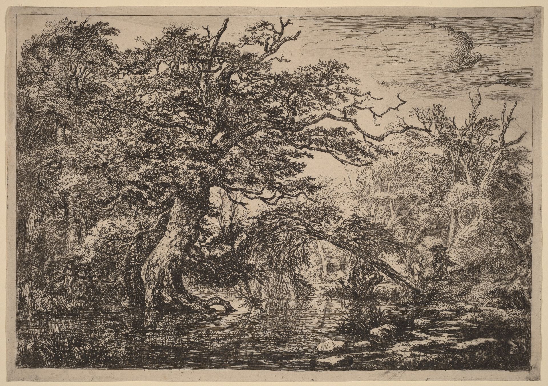 A Forest Marsh with Travelers on a Bank (The Travelers) by Jacob van Ruisdael
