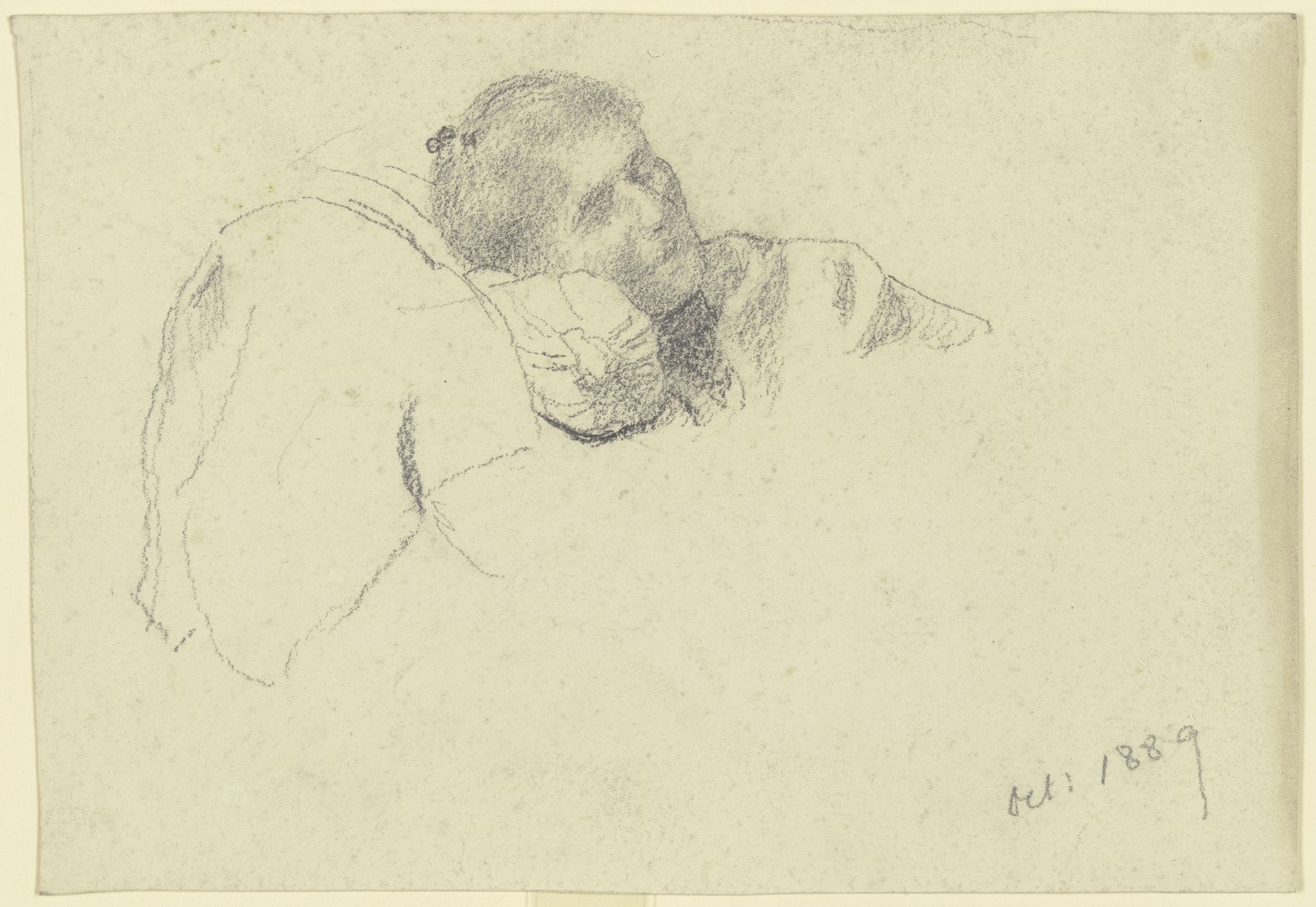Luise Scholderer sleeping by Otto Scholderer