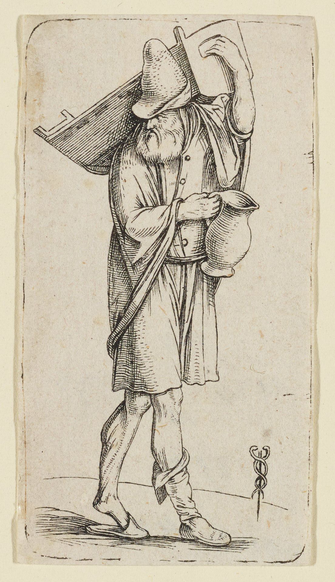 Man with Cradle by Anonymous