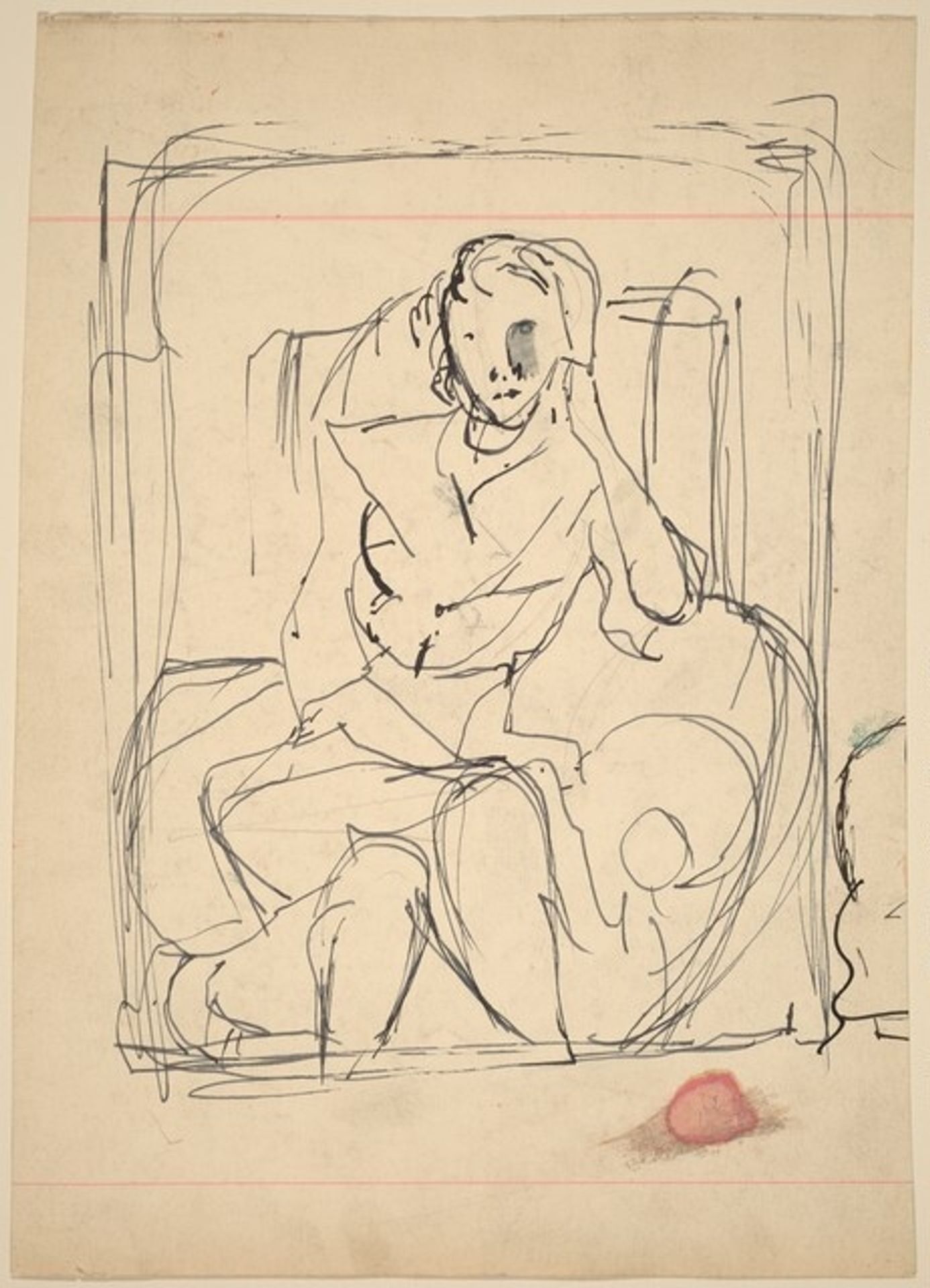Woman Seated in Armchair by Franz Kline