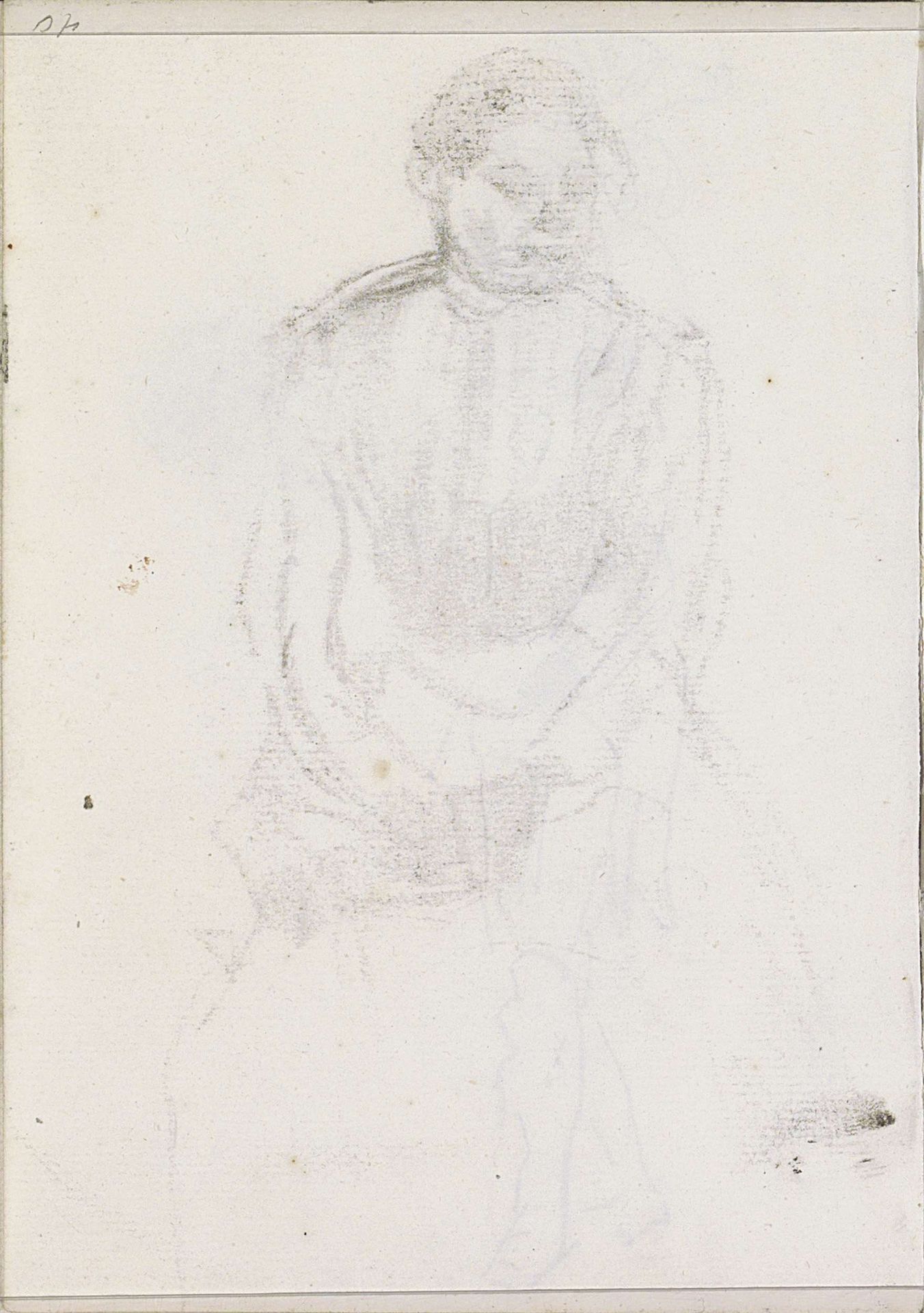Abklatsch van de krijttekening op blad 4 recto by Isaac Israels
