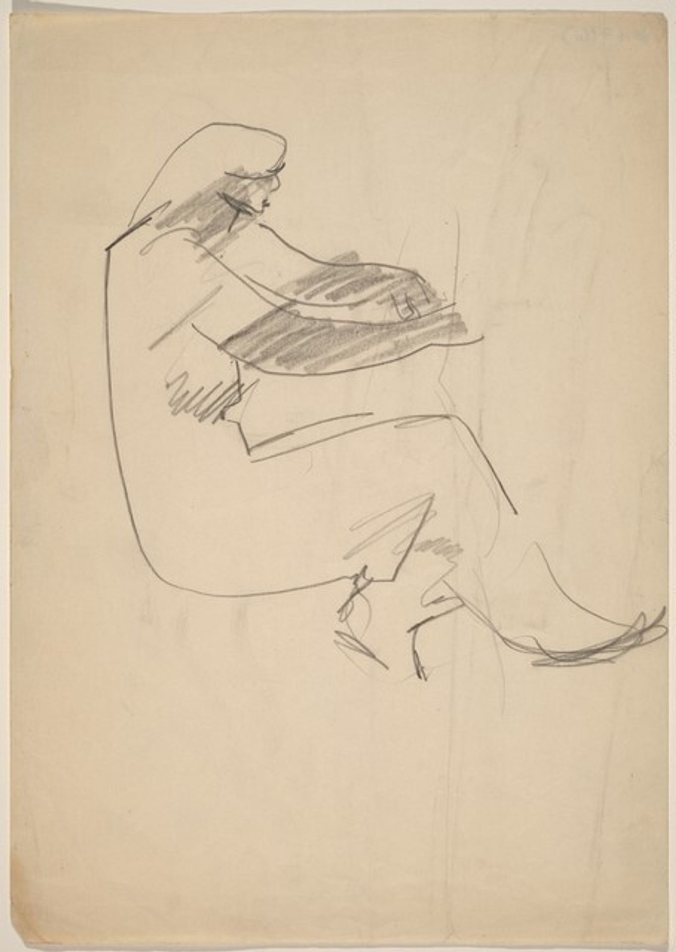 Seated Figure Facing Right by Mark Rothko