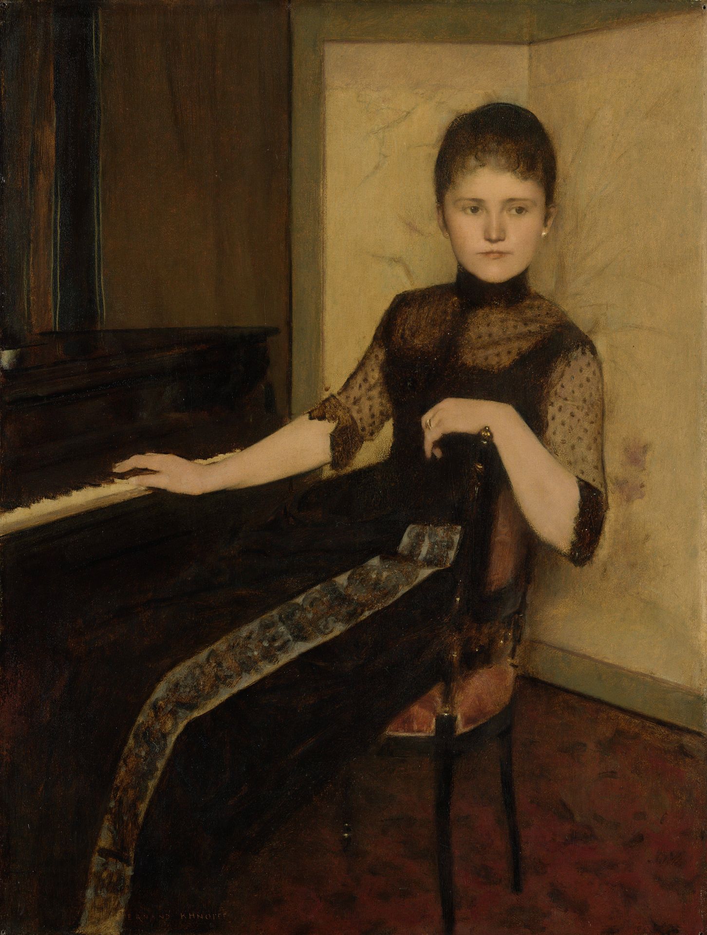 Portrait of Jonkvrouwe Maria Francisca Louisa Dommer van Poldersveldt by Fernand Khnopff