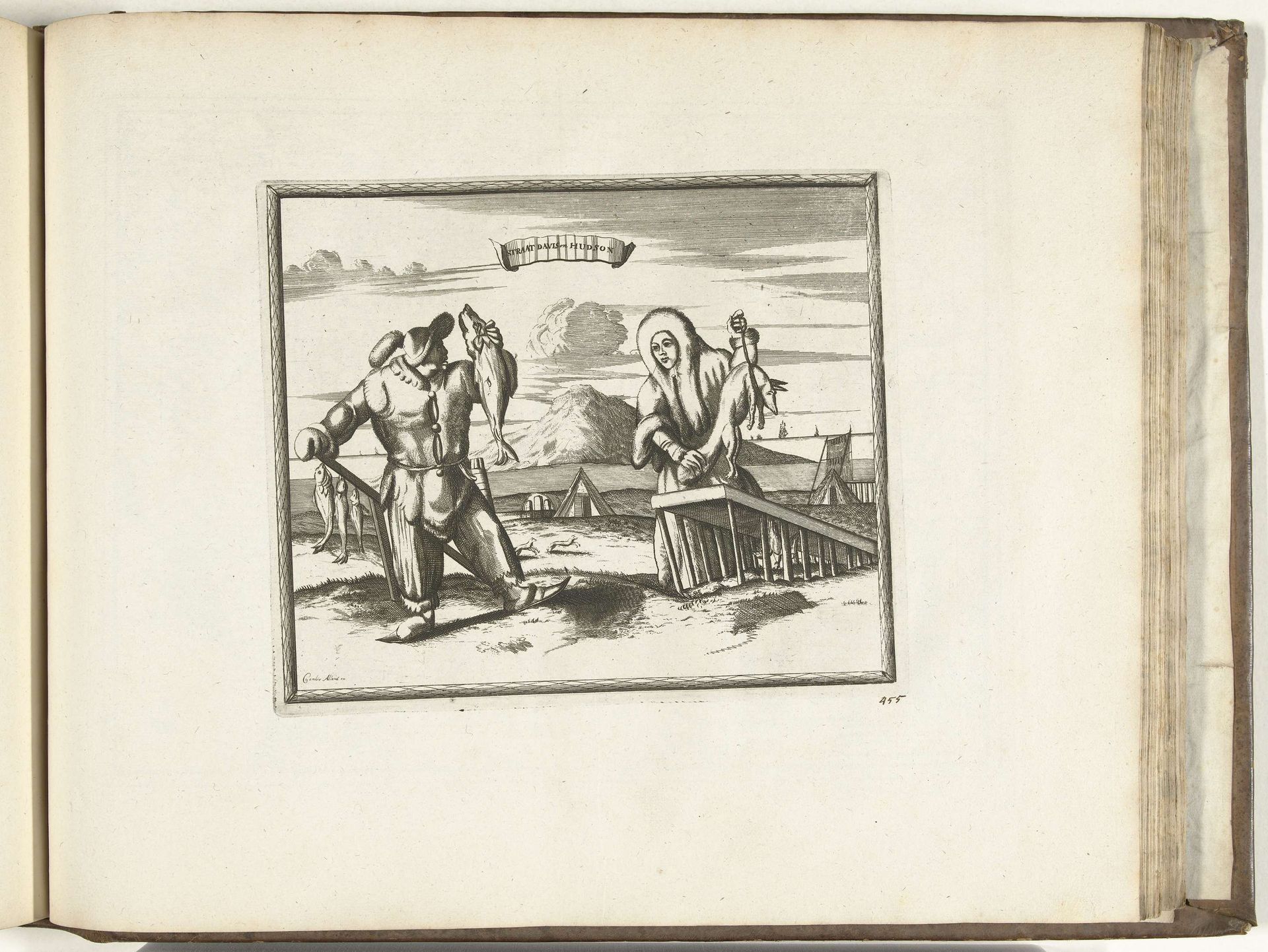 Kostuum van de Straat Davis en Hudson Baai, 1726 by Carel Allard