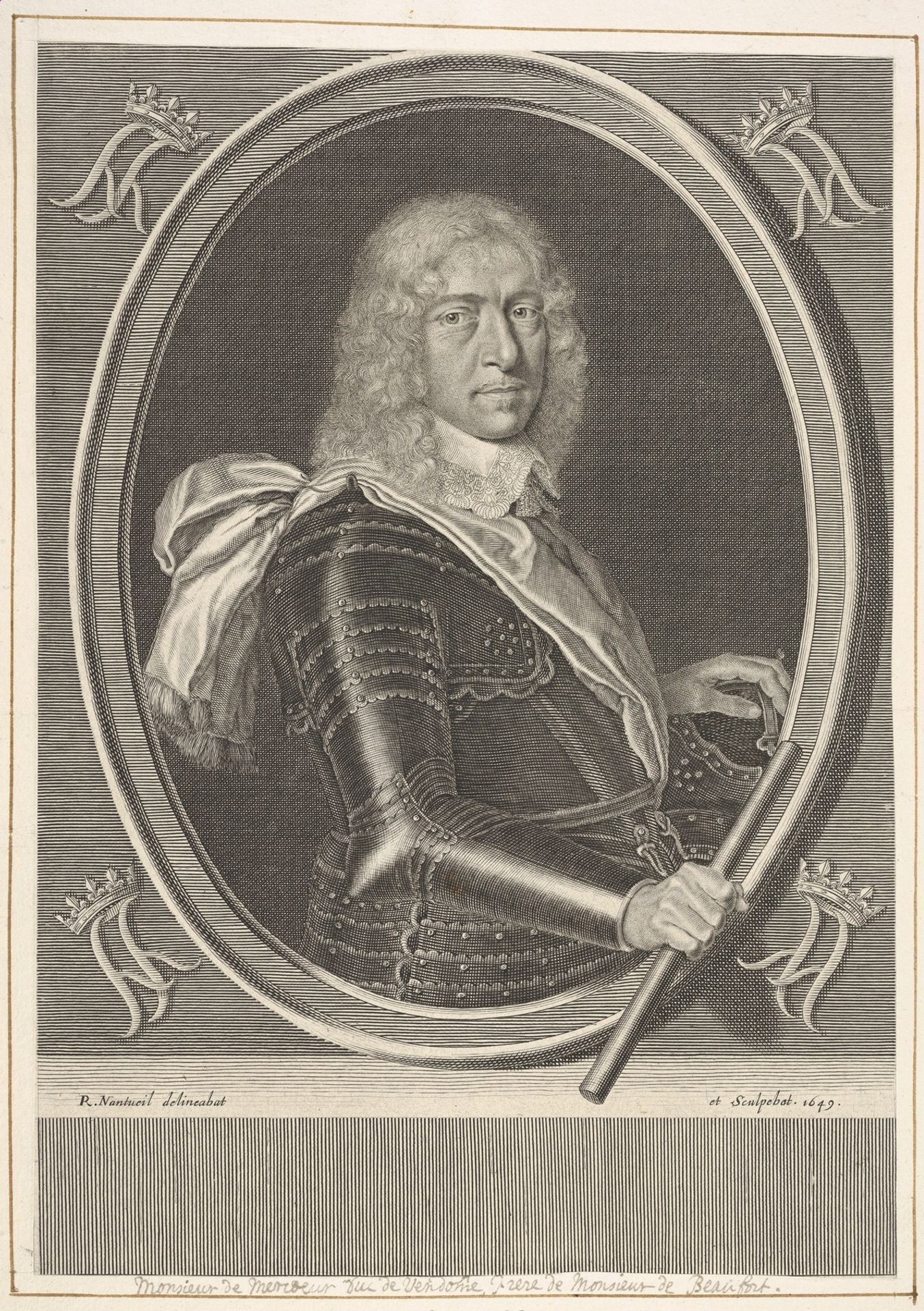 Louis de Bourbon-Vendôme, duc de Mercoeur by Robert Nanteuil