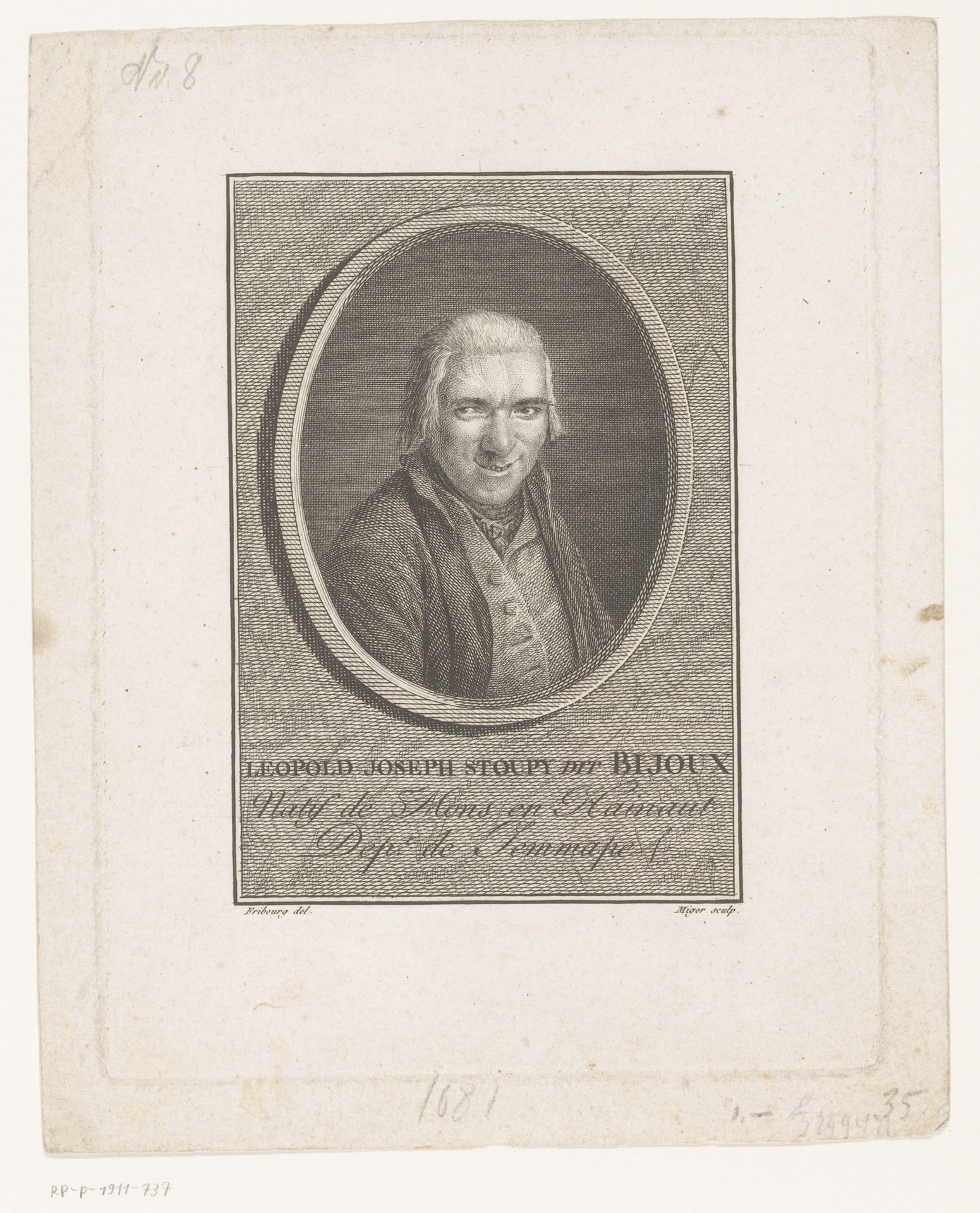Portret van Leopold Joseph Stoupy by Simon Charles Miger