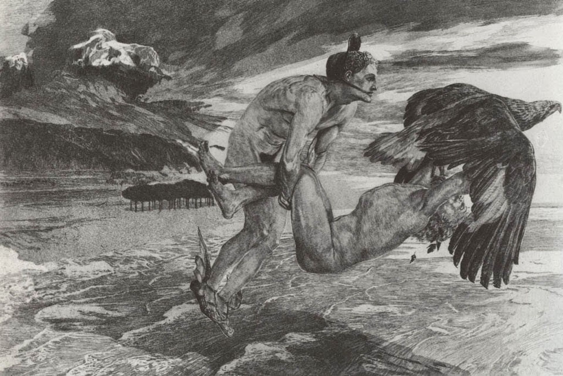Abduction of Prometheus by Max Klinger