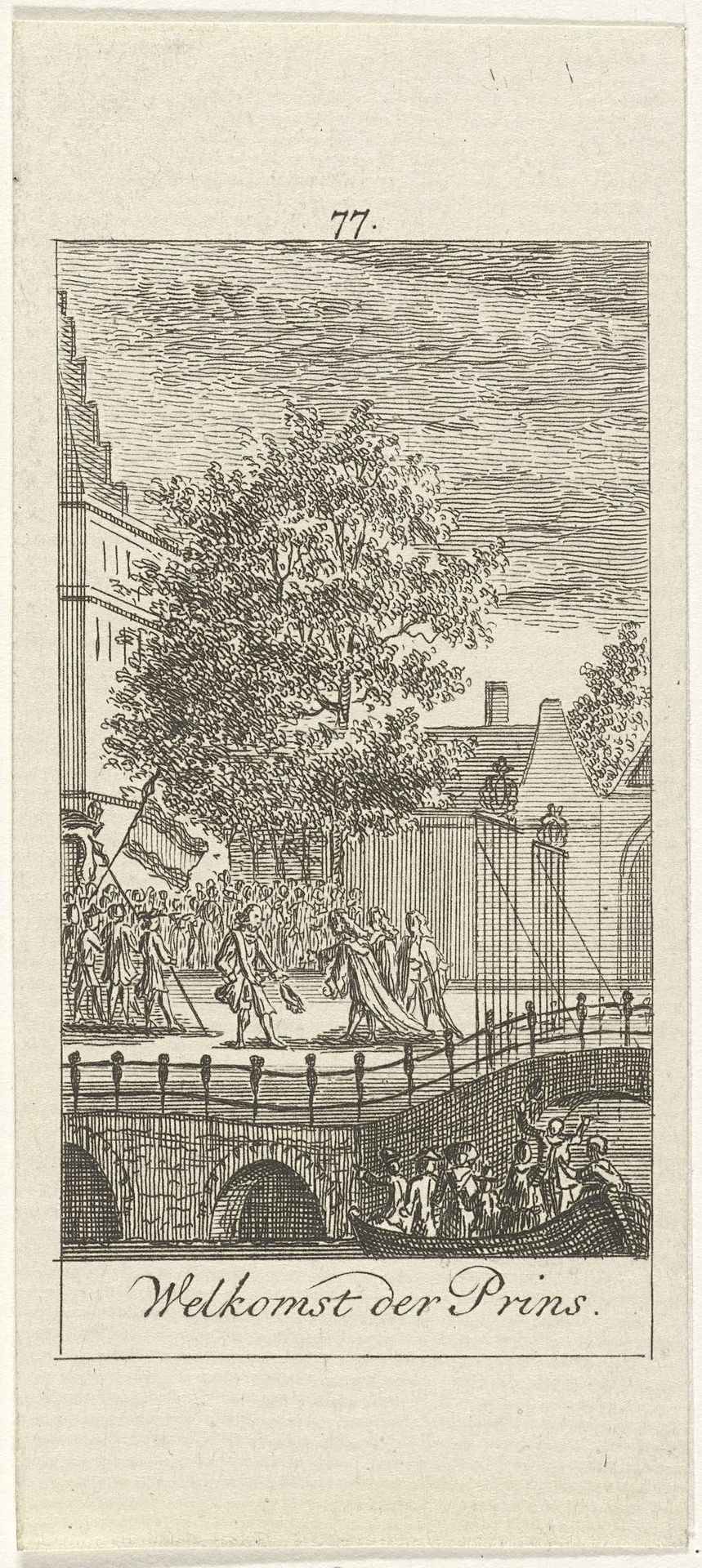 Ontvangst van Willem III in Engeland, 1688 by Simon Fokke