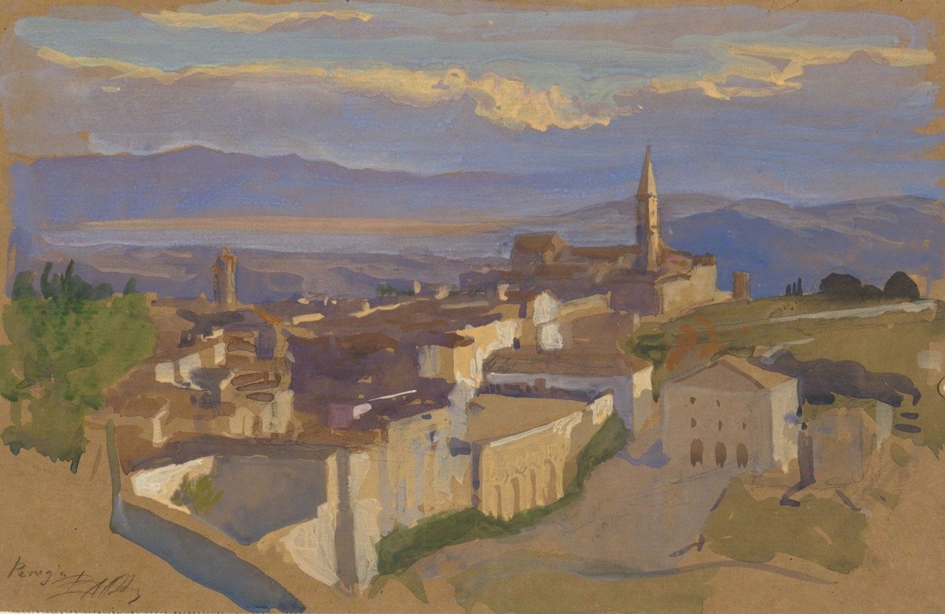 View of Perugia by Edwin Austin Abbey