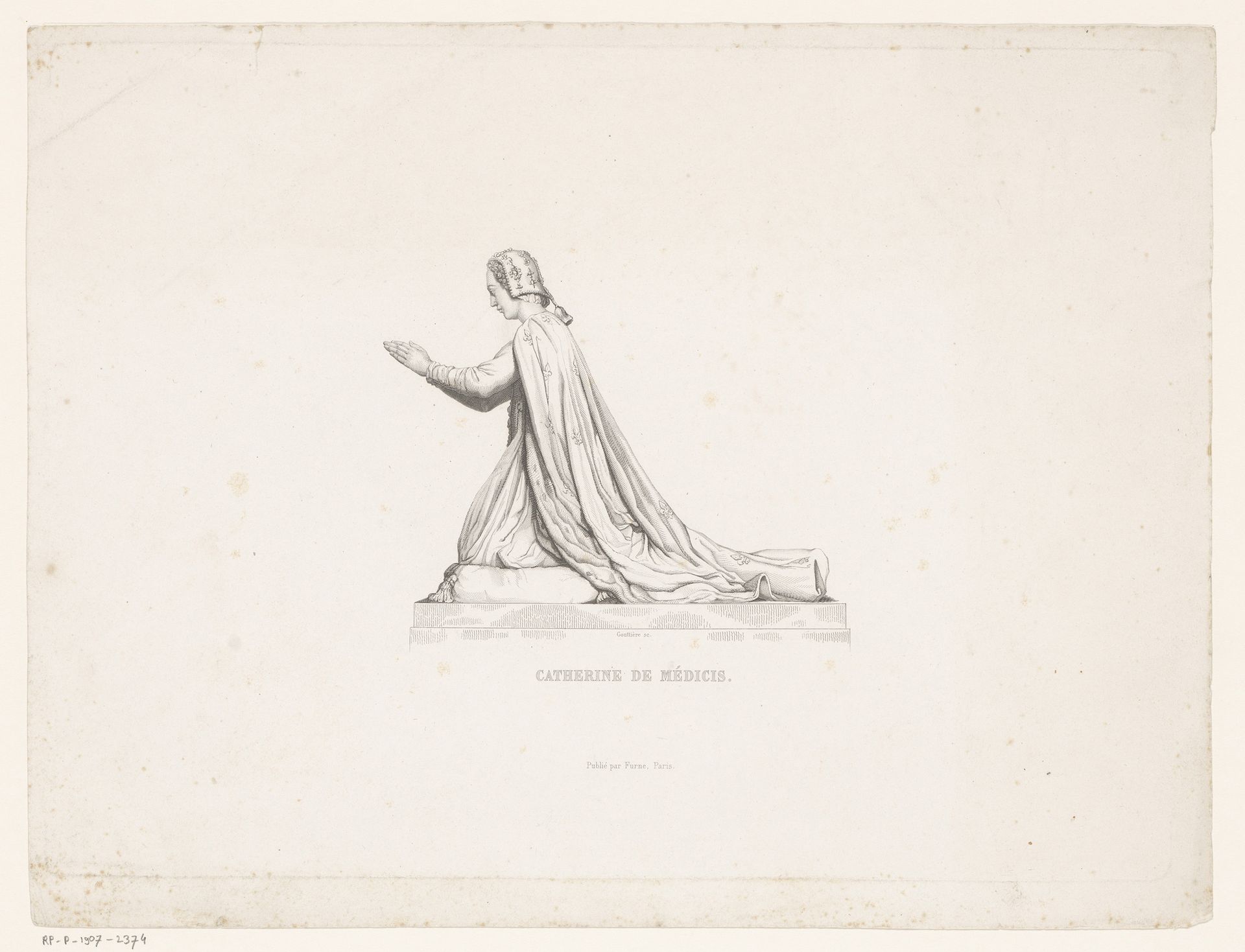 Grafbeeld van Catharina de'Medici in de Saint-Denis by Tony Goutière