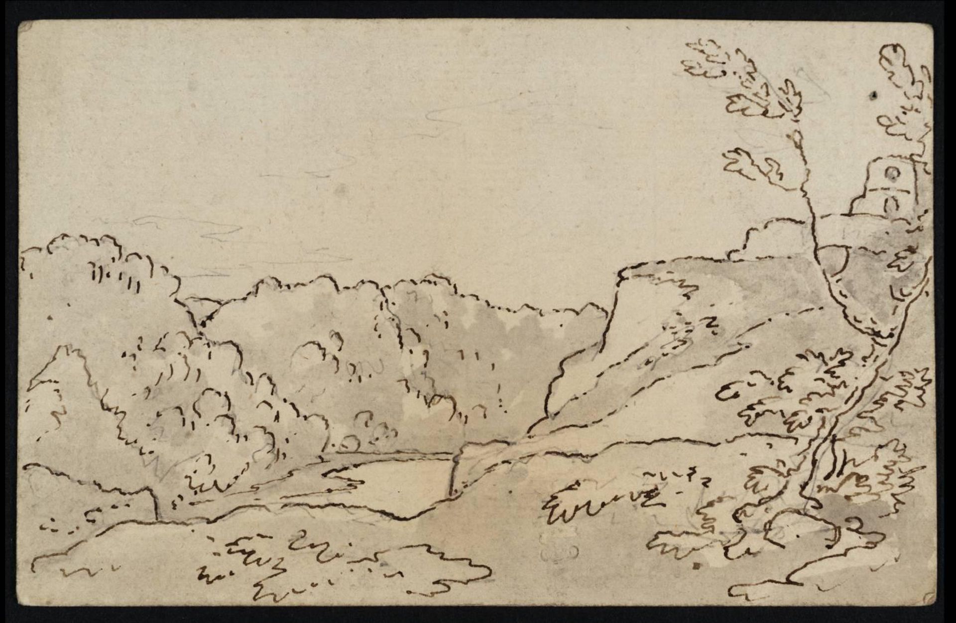 Part of the Avon Gorge at Clifton, with a Kiln on the Cliff Edge by  Philip James De Loutherbourg