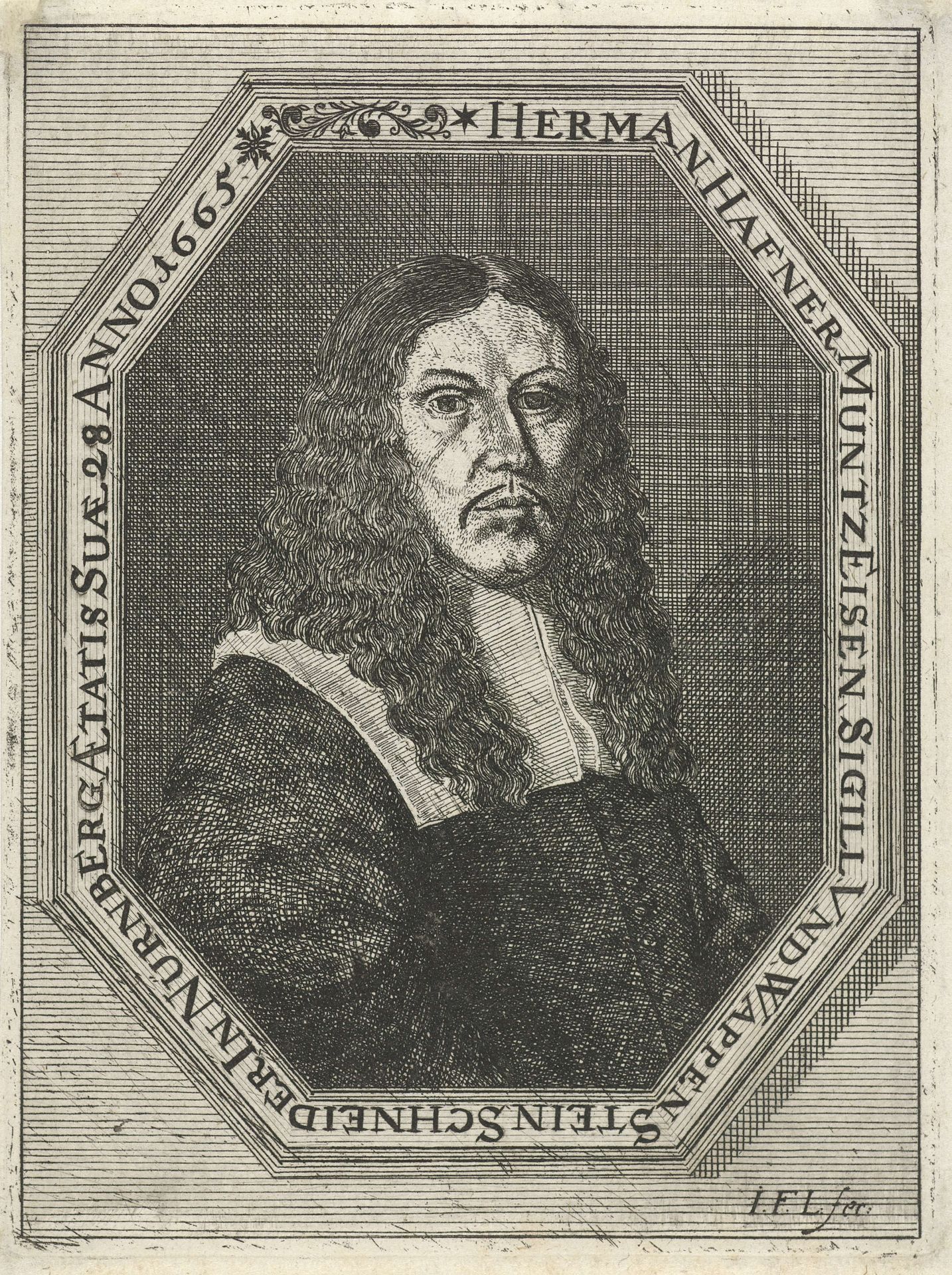 Portret van Hermann Haffner op 28-jarige leeftijd by Johann Friedrich Leonard