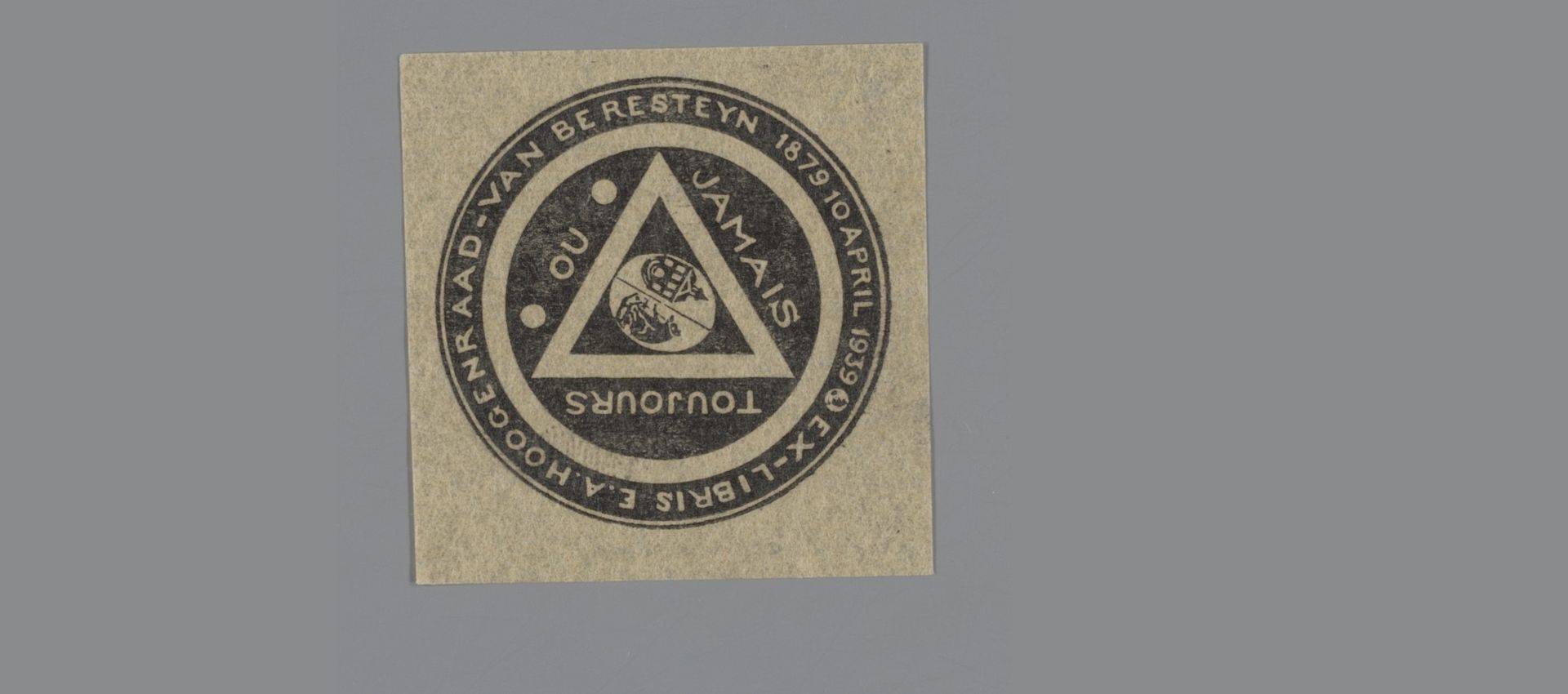 Ex libris van E.A. Hoogenraad-van Beresteyn by Anonymous