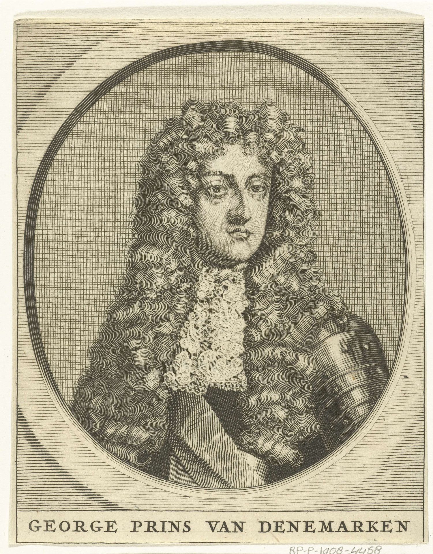 Portret van George, prins van Denemarken by François van Bleyswijck