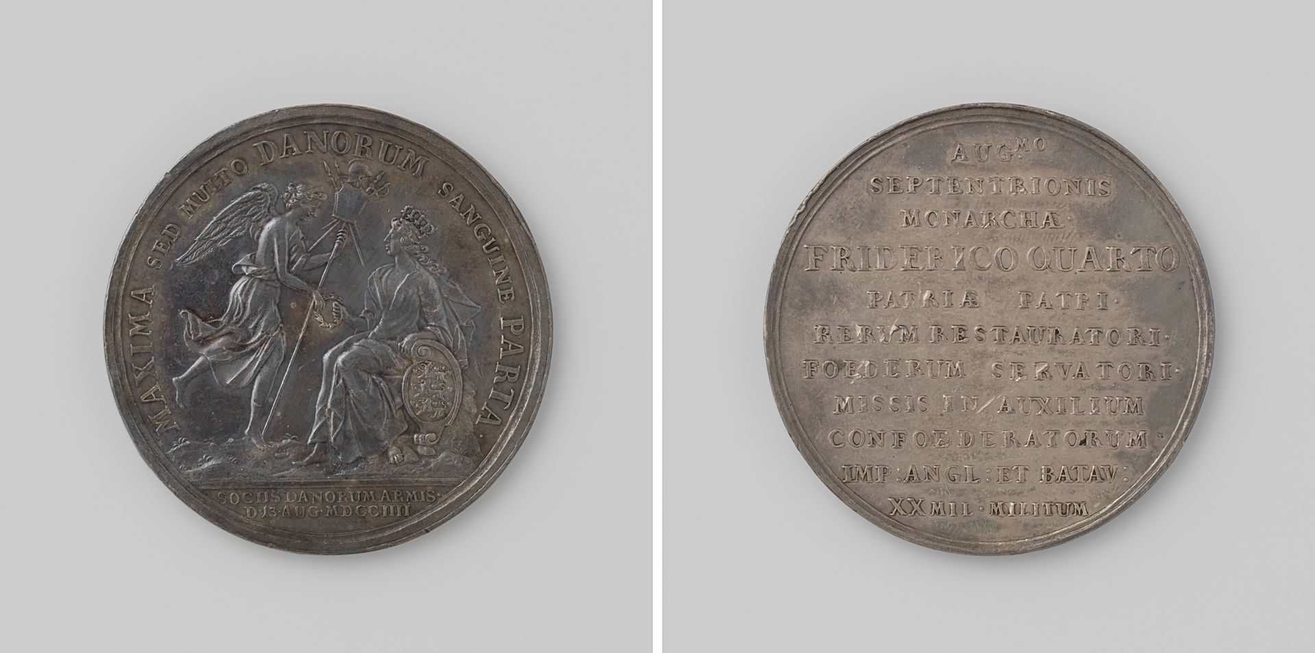Slag bij Blenheim, ter ere van de hulptroepen, gezonden door Frederik IV van Denemarken by Anonymous