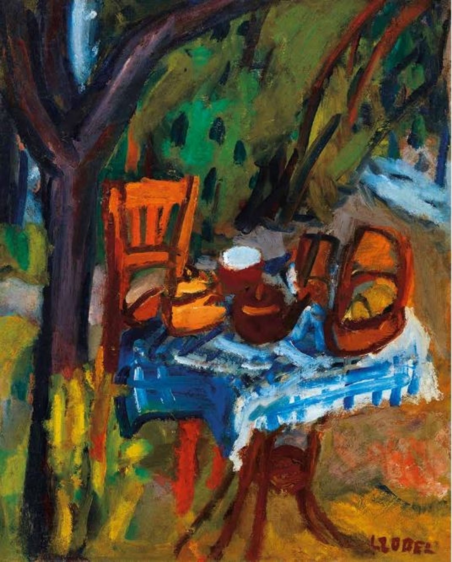 Czóbel Béla Művész Reggeliző Asztal, 1920 by Bela Czobel