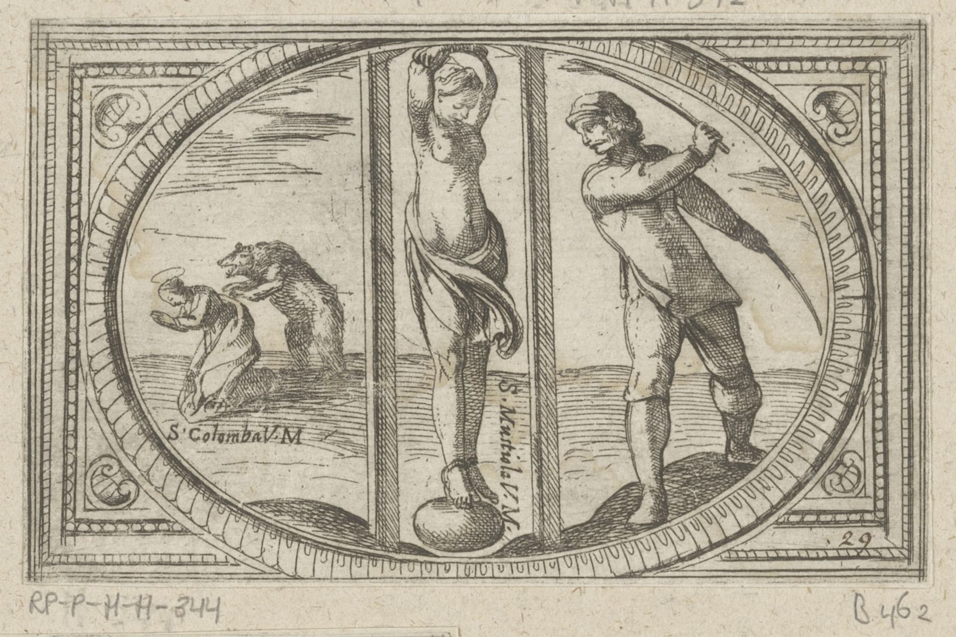 H. Columba en H. Mustiola by Antonio Tempesta