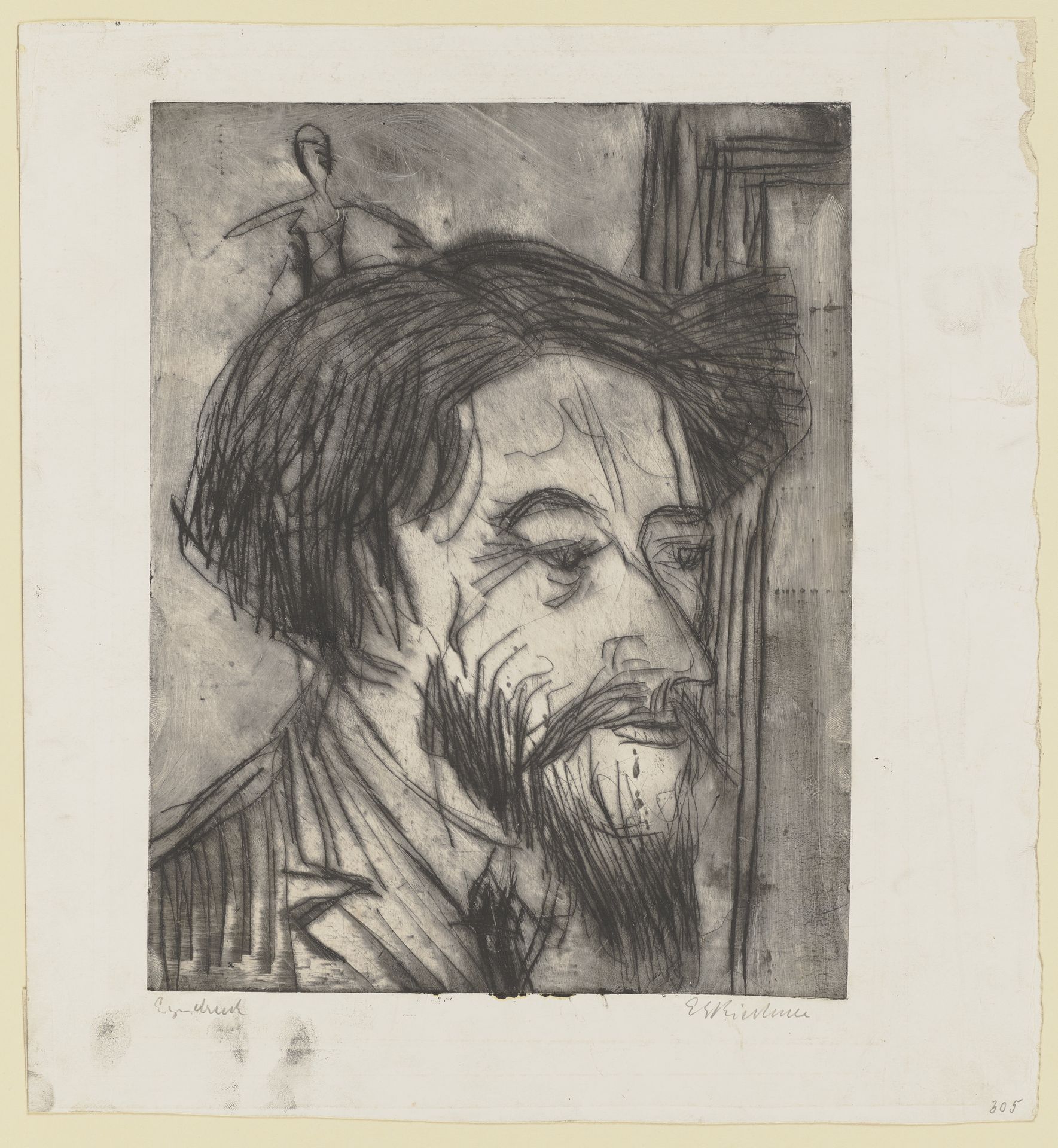 Bildnis Professor Enrico Padua by Ernst Ludwig Kirchner