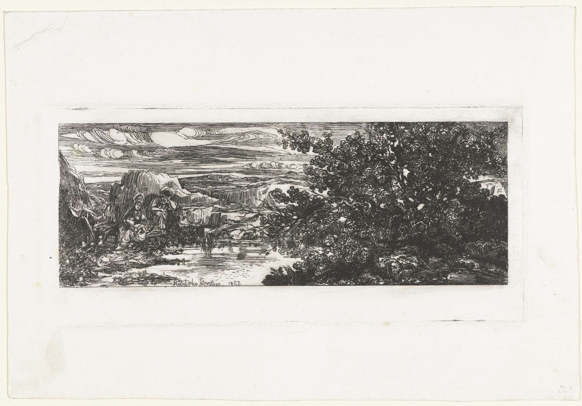 Rest on the Flight into Egypt by Rodolphe Bresdin