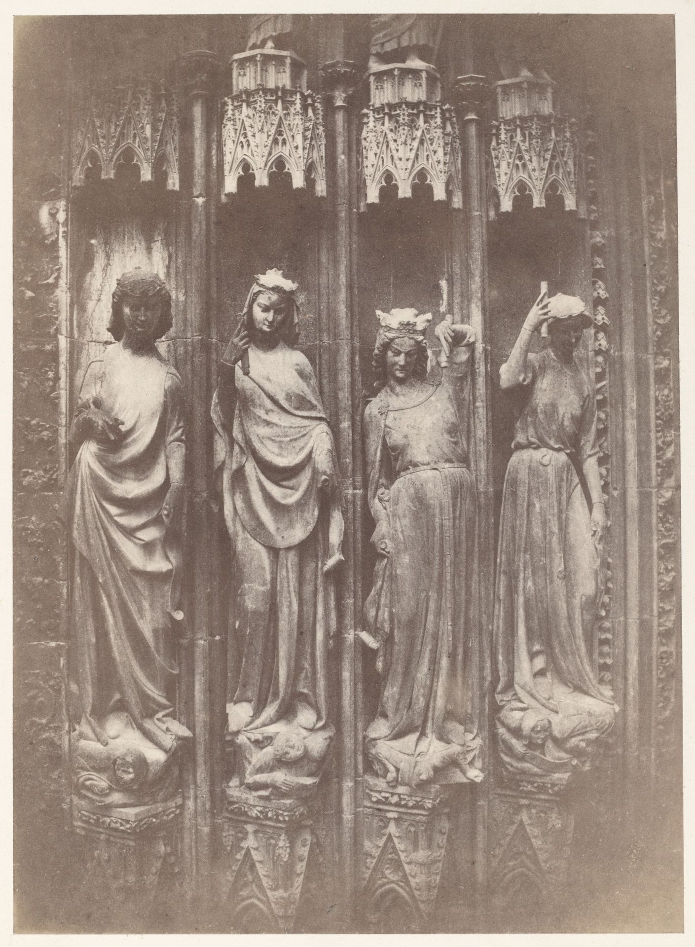 The Virtues Crushing the Vices, Strasbourg Cathedral by Charles Marville