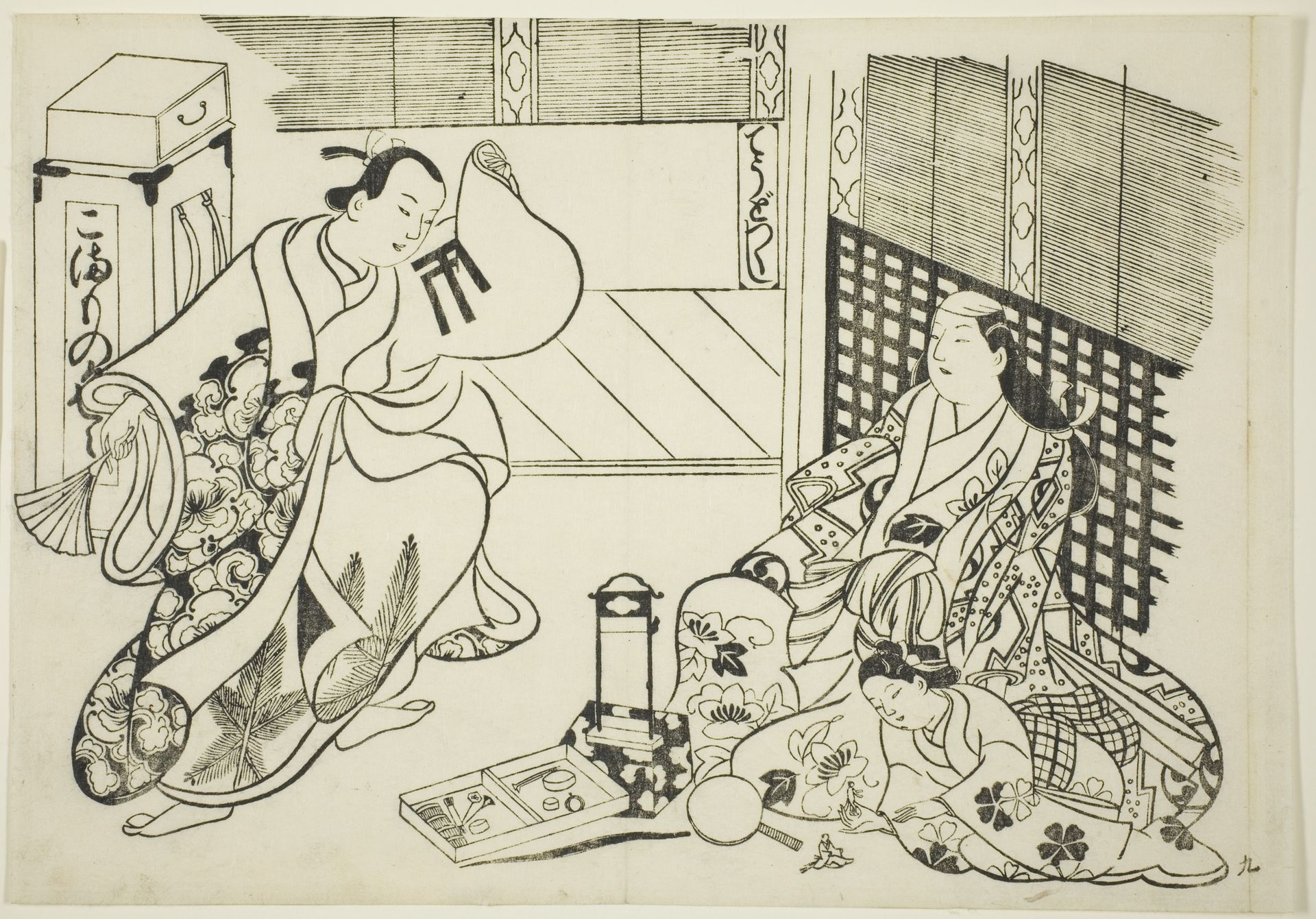 All Kinds of Household Items (Chodo zukushi), from the series "Famous Scenes from Japanese Puppet Plays (Yamato irotake)" by Okumura Masanobu