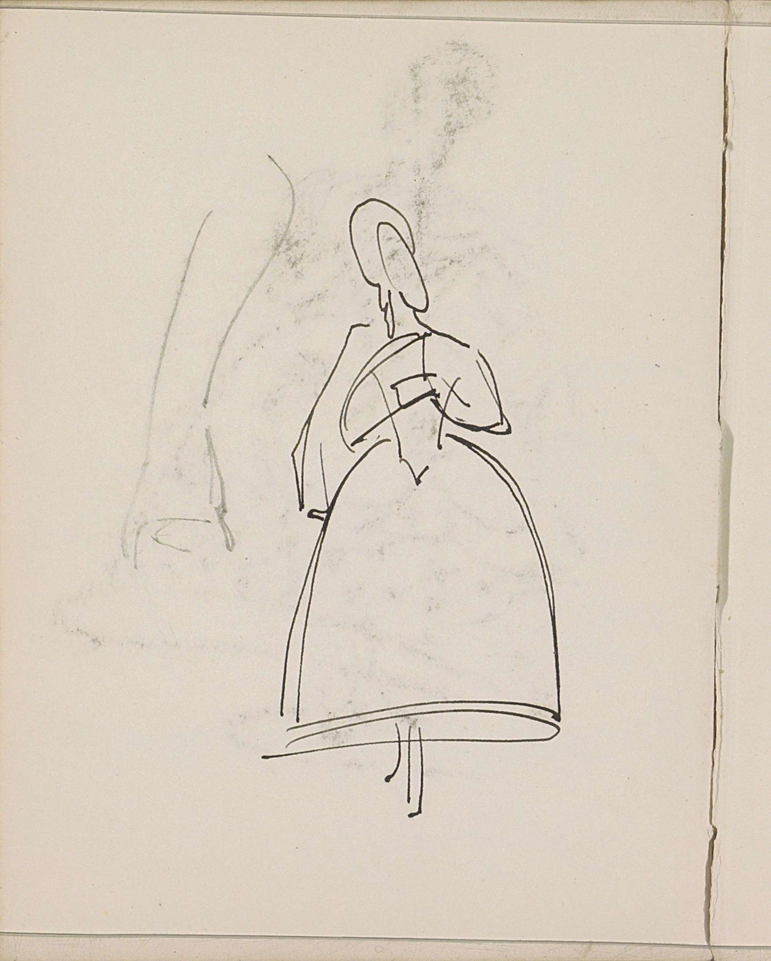 Staande vrouw in een baljurk by Reijer Stolk