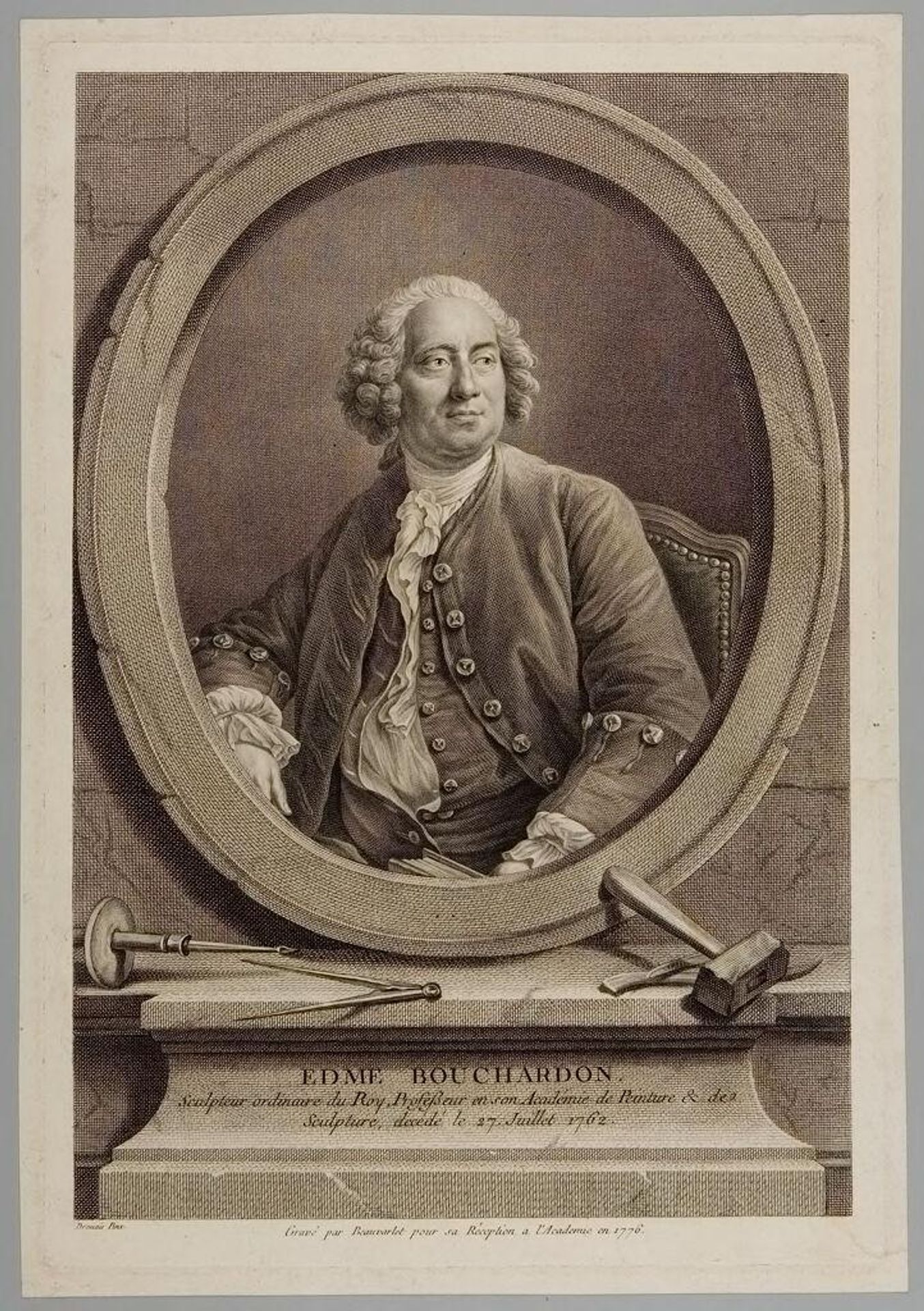 Edme Bouchardon by Jacques Firmin Beauvarlet
