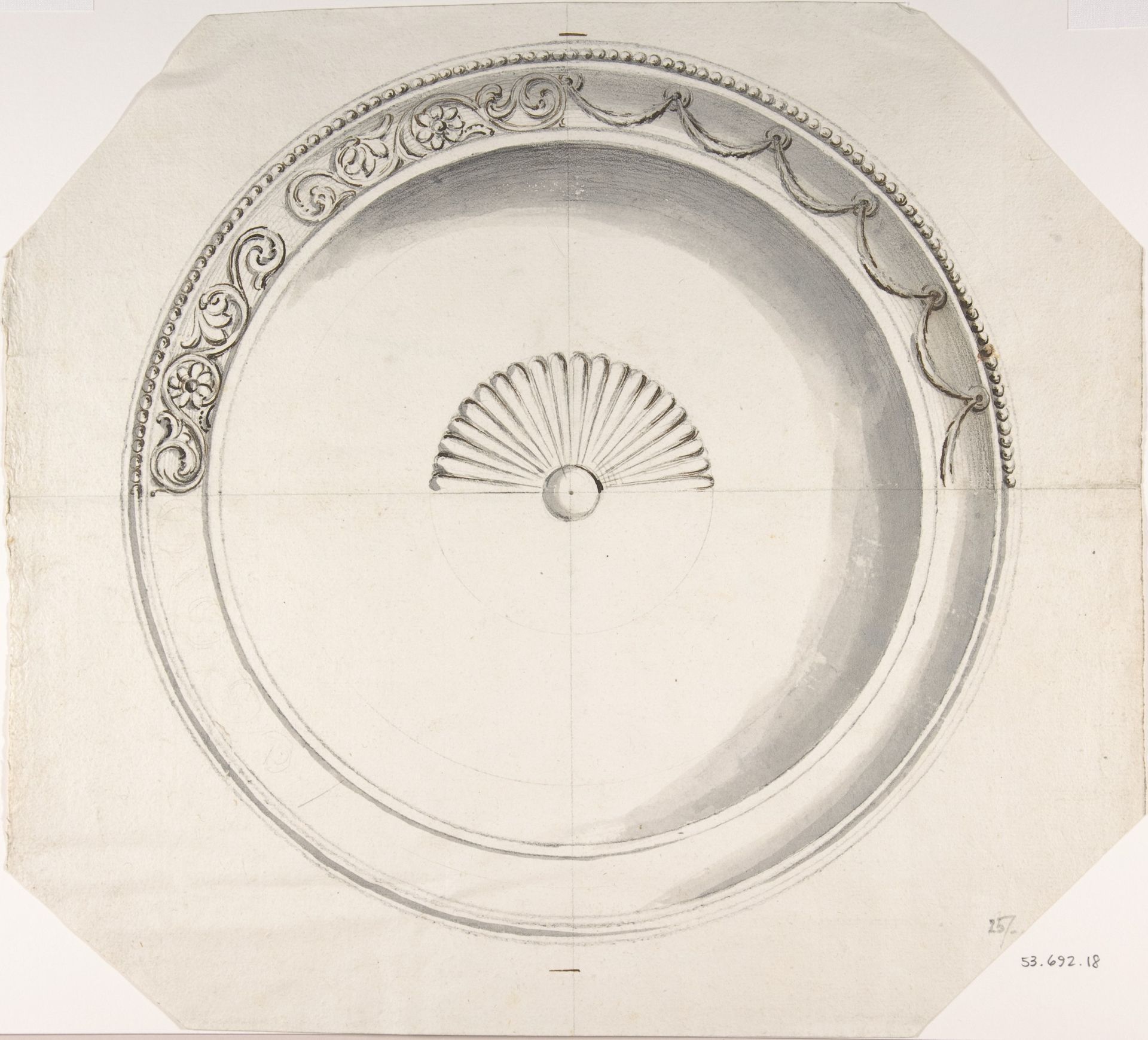 Tray or Platter with Two Alternate Designs by Anonymous