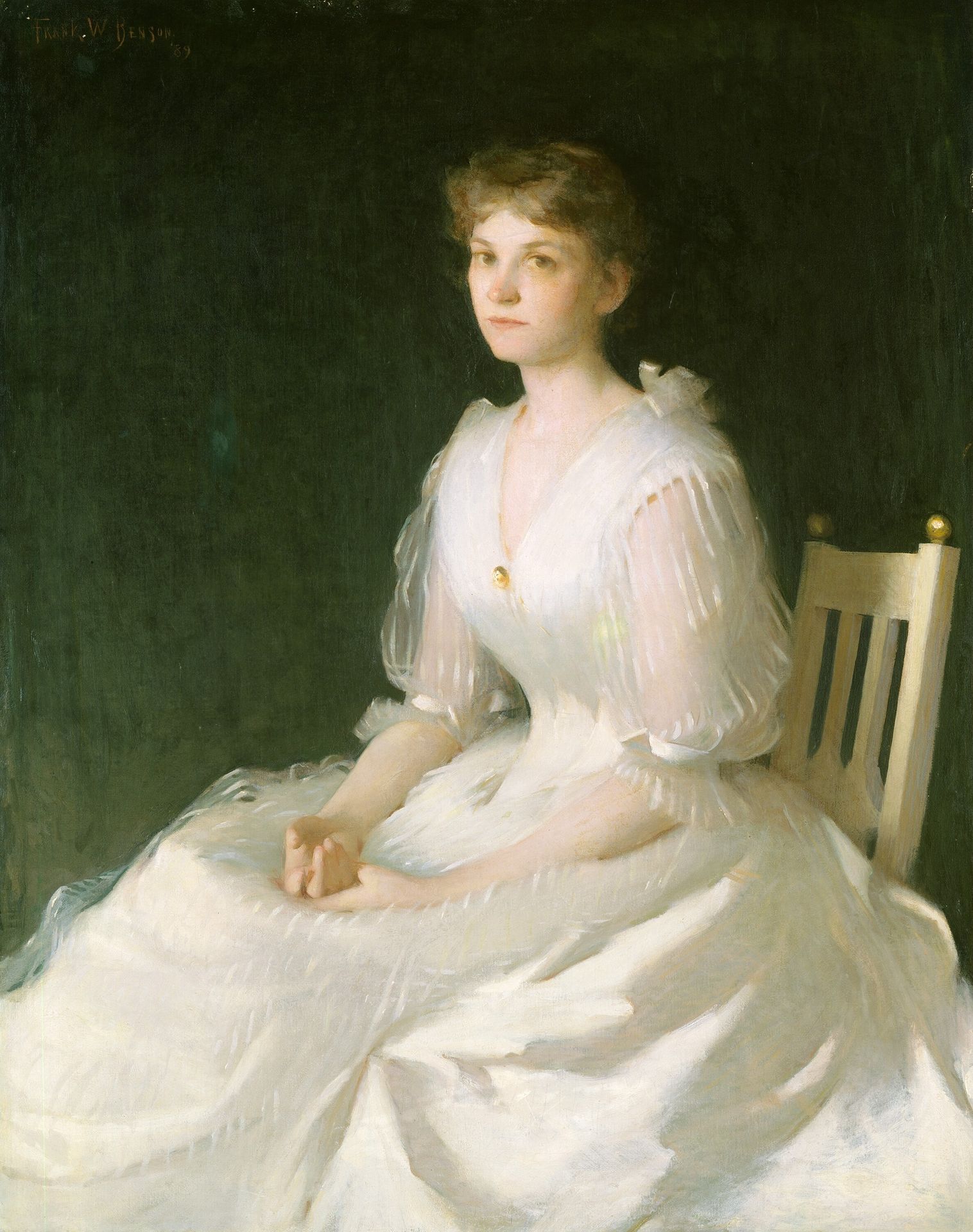Portrait in White by Frank W. Benson