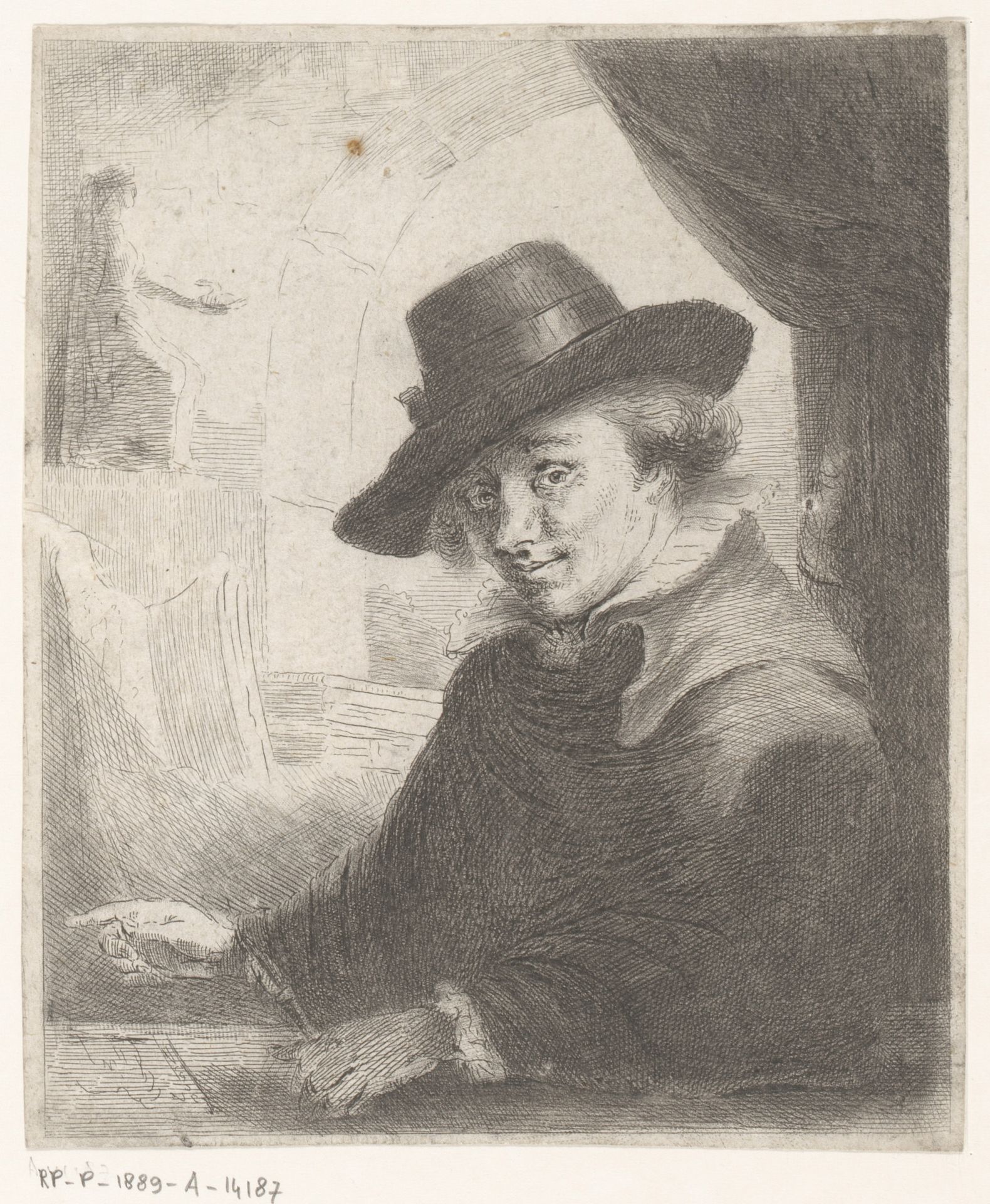 Zelfportret van Dominique Vivant Denon by baron Dominique Vivant Denon