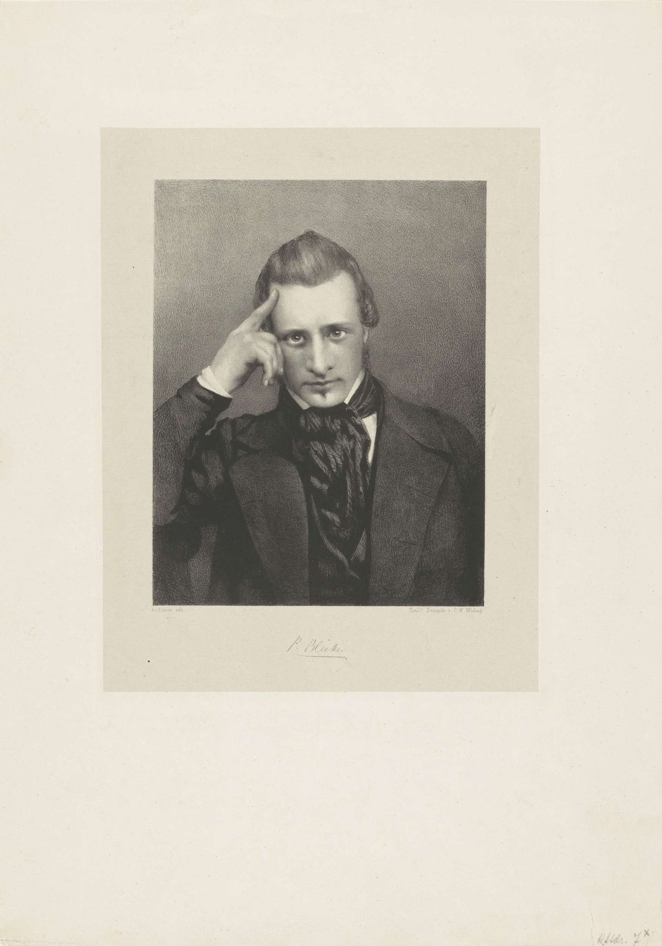 Portret van Pieter Bleeker by Adrianus Johannes Ehnle