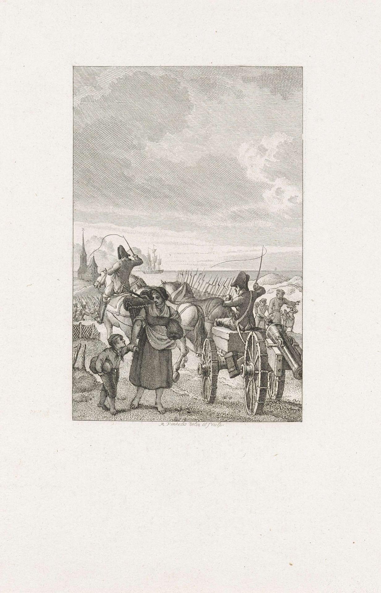 Vertrek van de Britten, 1799 by Reinier Vinkeles