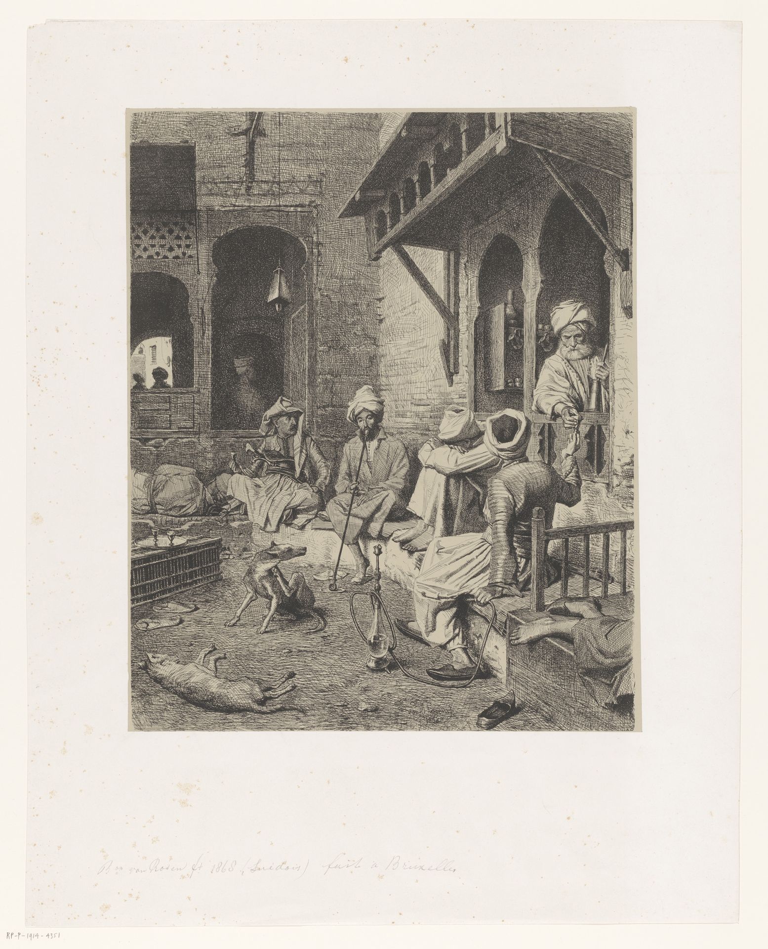 Rokende Turkse mannen by Johan Georg Otto graf von Rosen