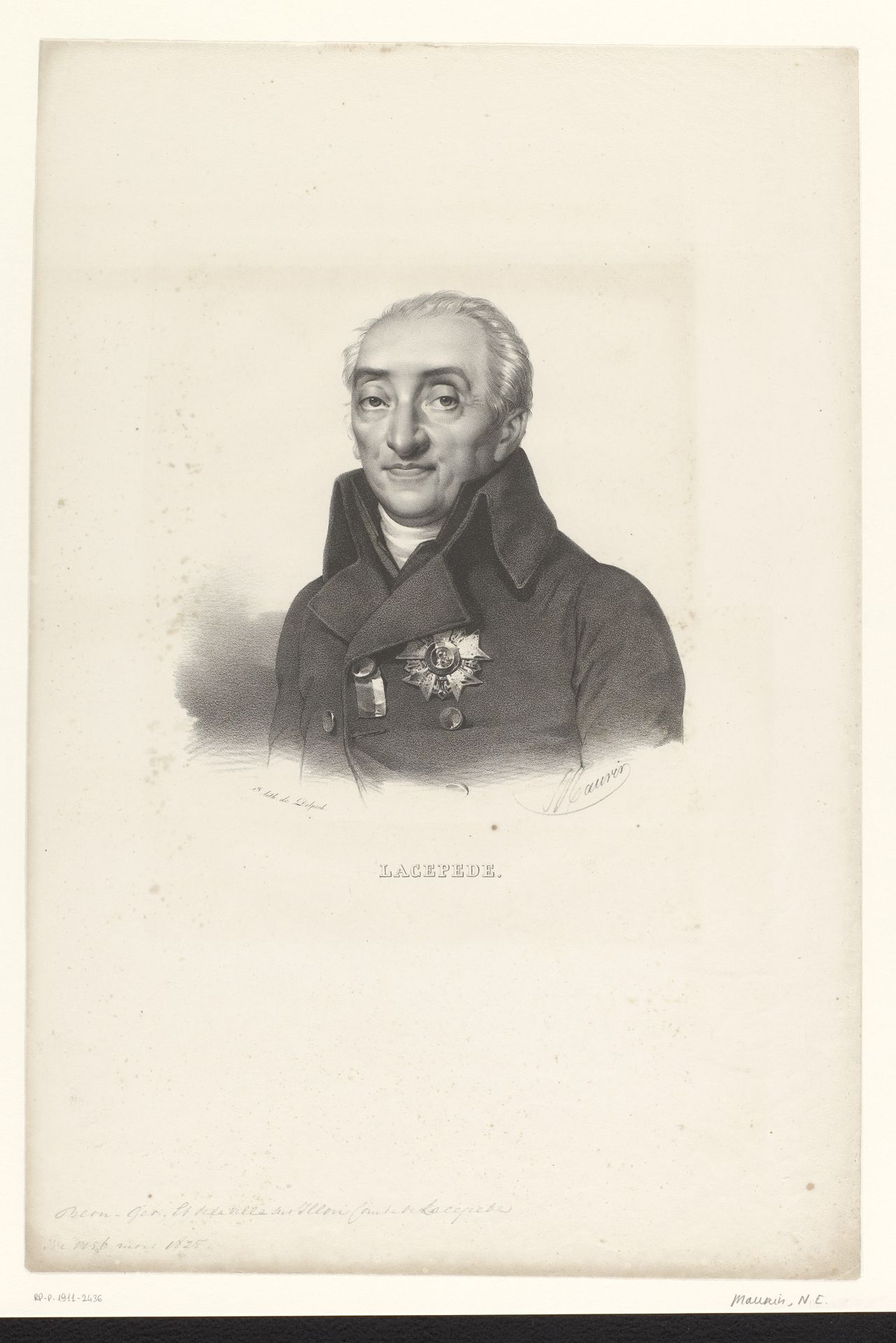 Portret van Bernard Germain de Lacépède by Nicolas Maurin