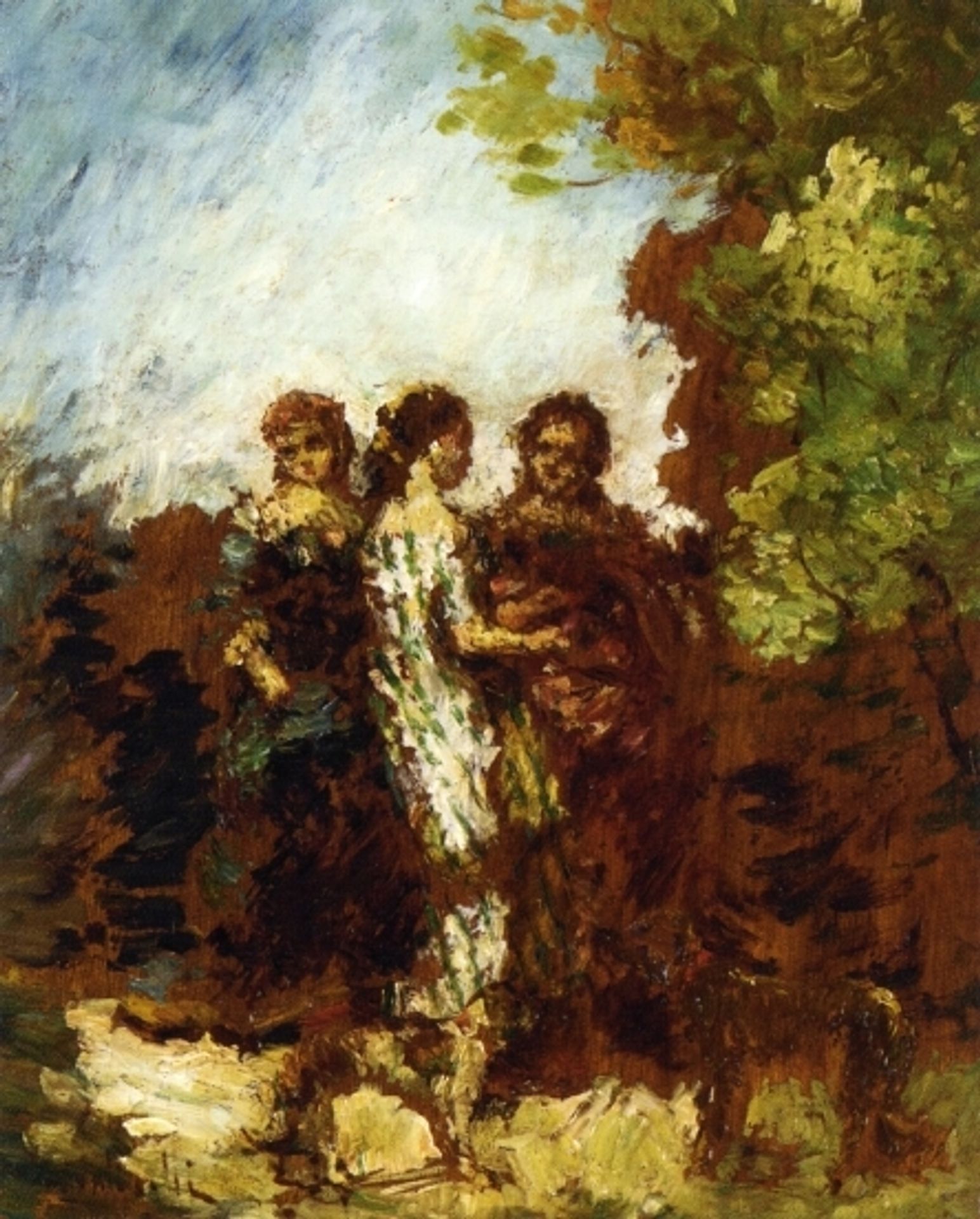 Three Friends by Adolphe Joseph Thomas Monticelli