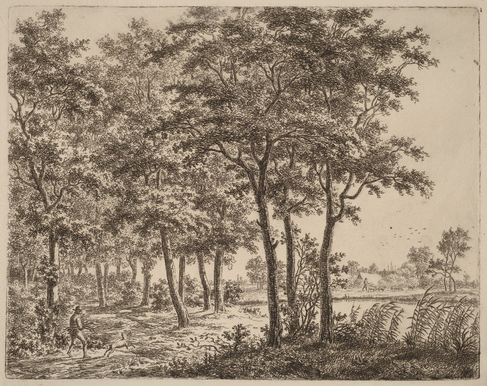 Landscape with a Peasant Carrying Firewood by Ernst Willem Jan Bagelaar