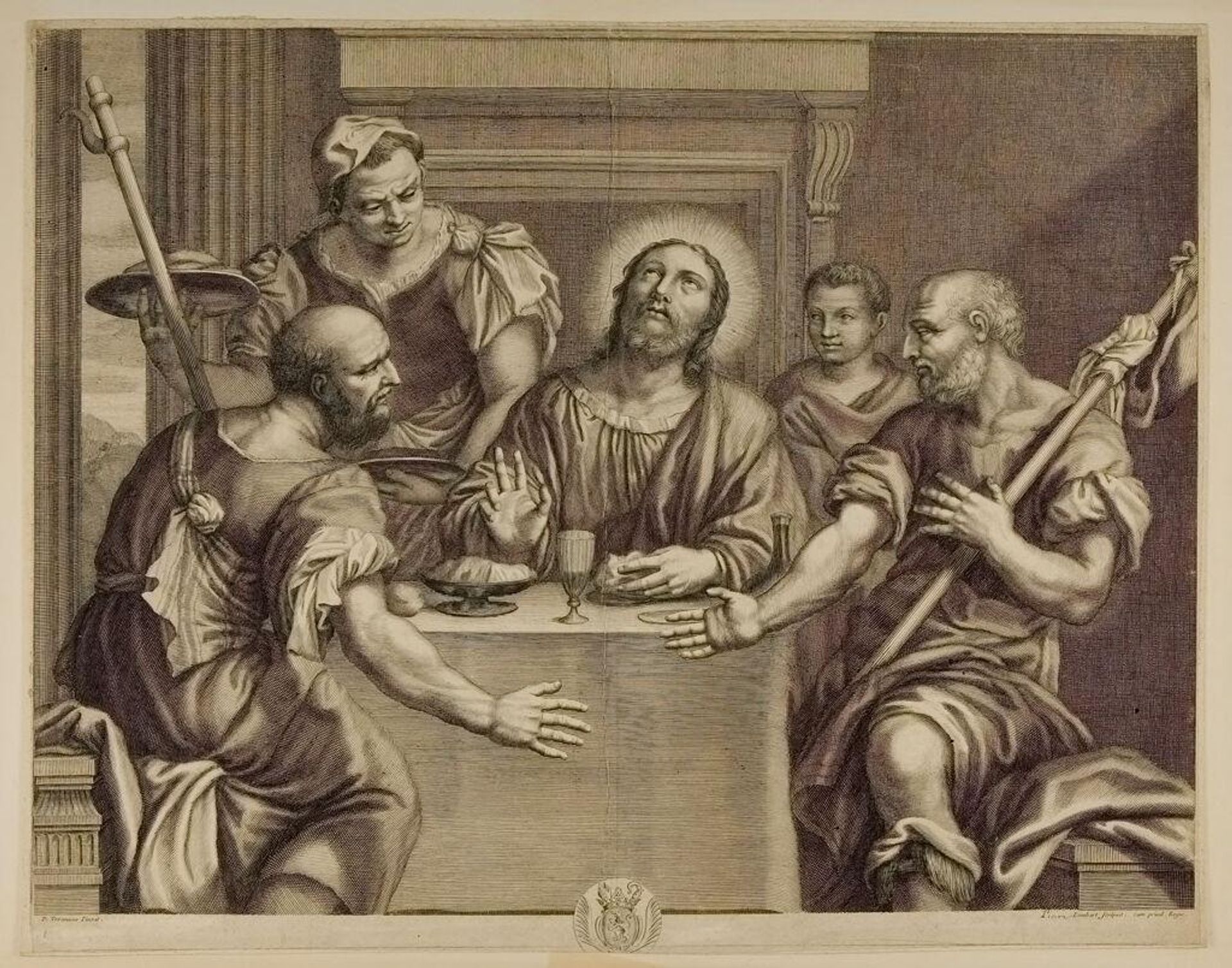 Supper at Emmaus by Pierre Lombart