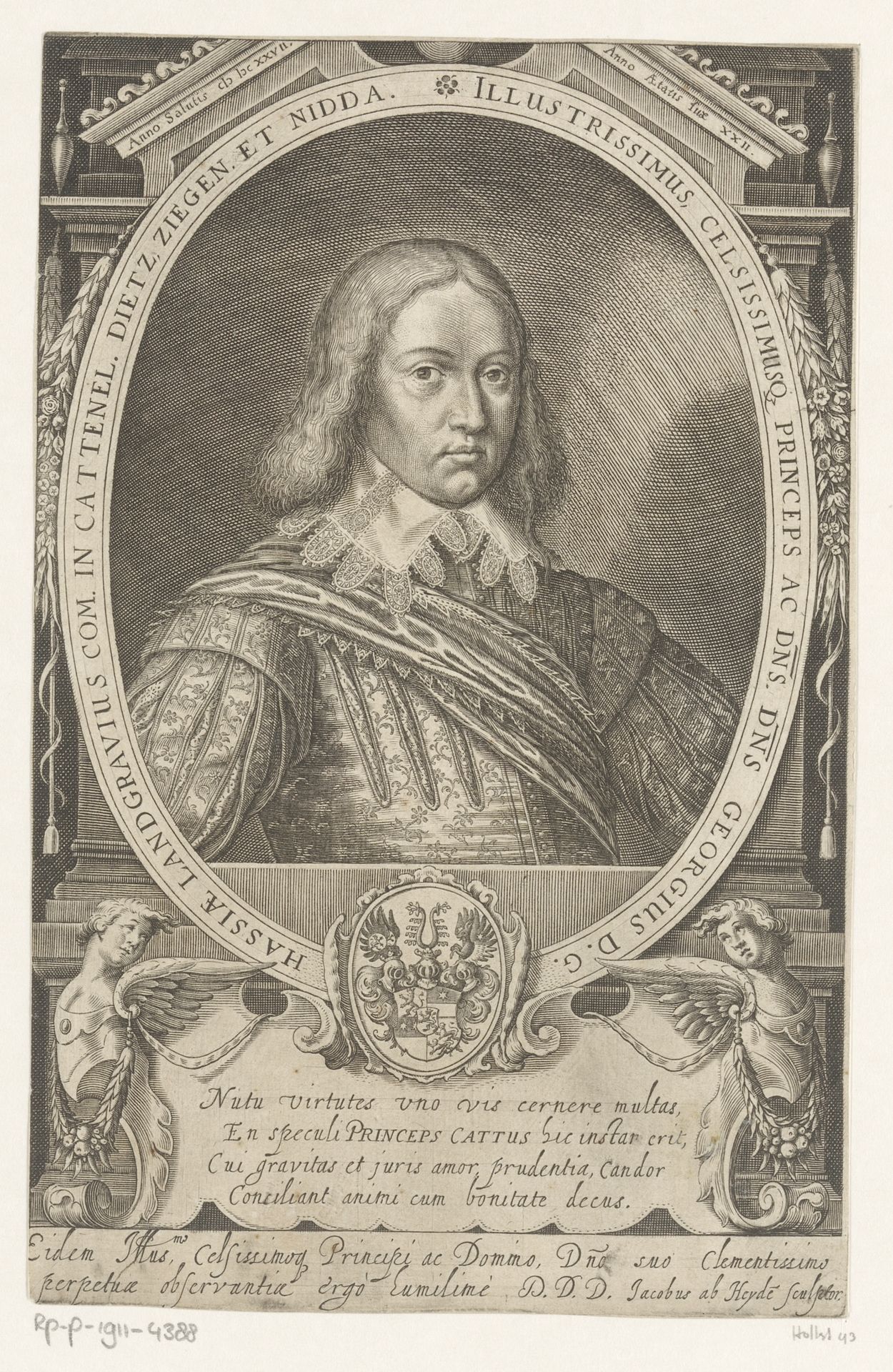 Portret van Georg II von Hessen-Darmstadt op 22-jarige leeftijd by Jacob van der Heyden