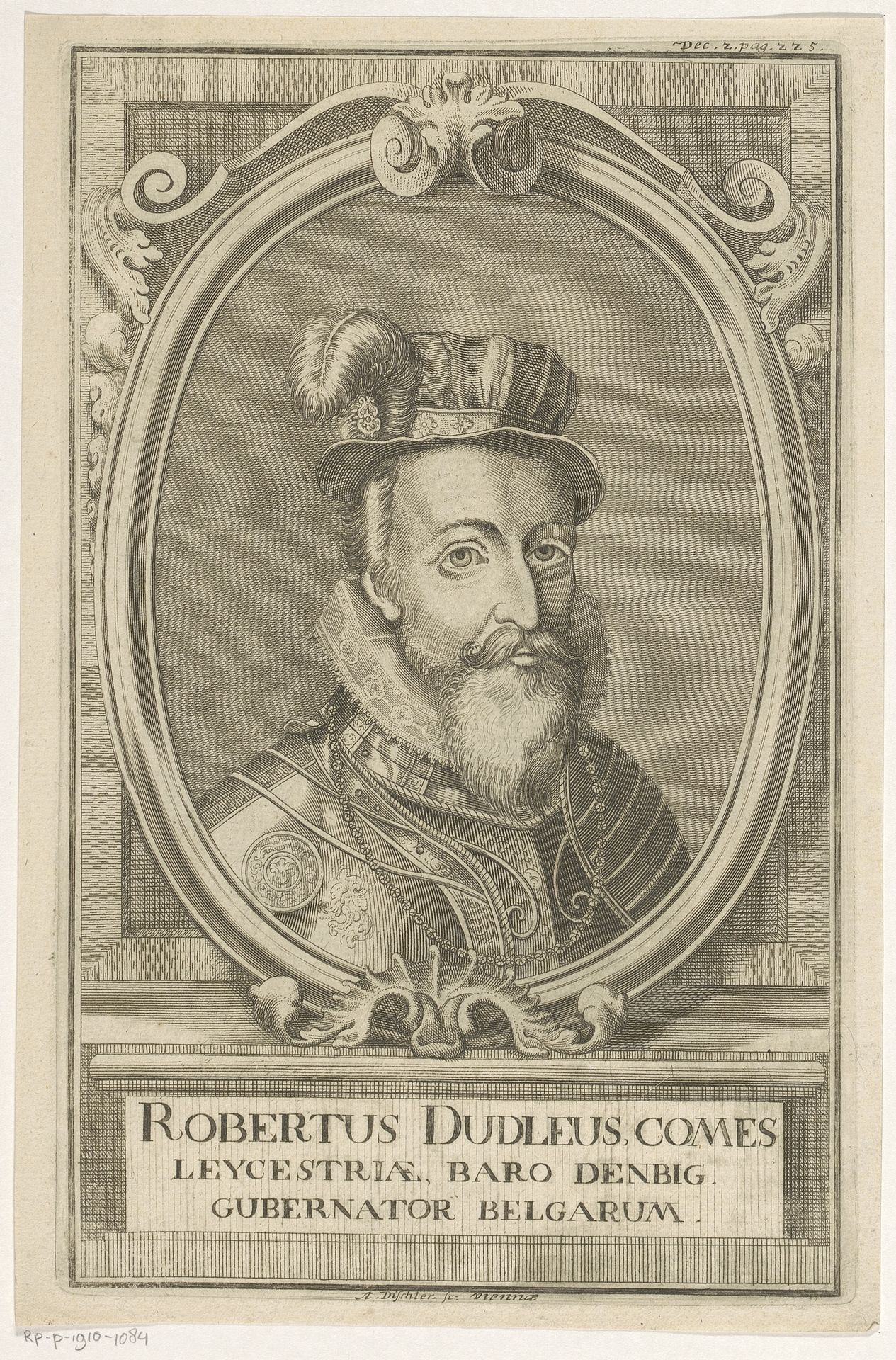 Portret van Robert Dudley by Anton Tischler